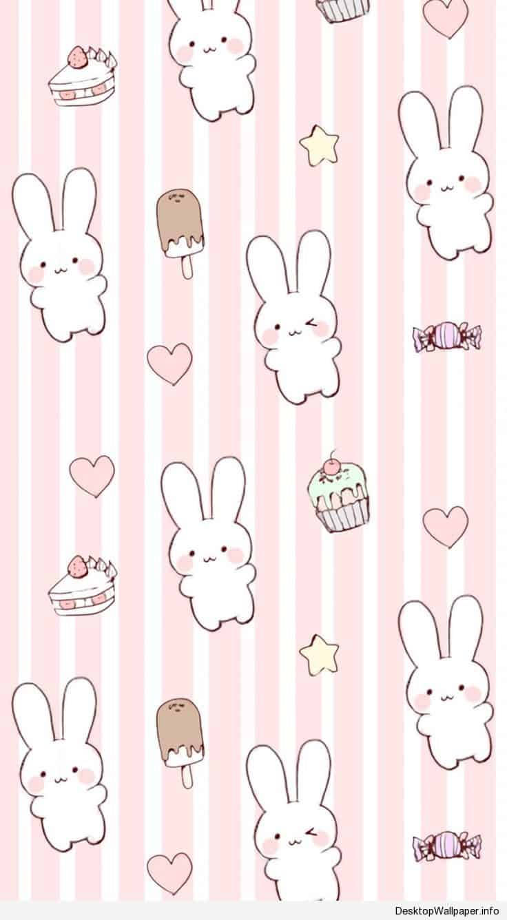 Kawaii Pink Background Wallpaper