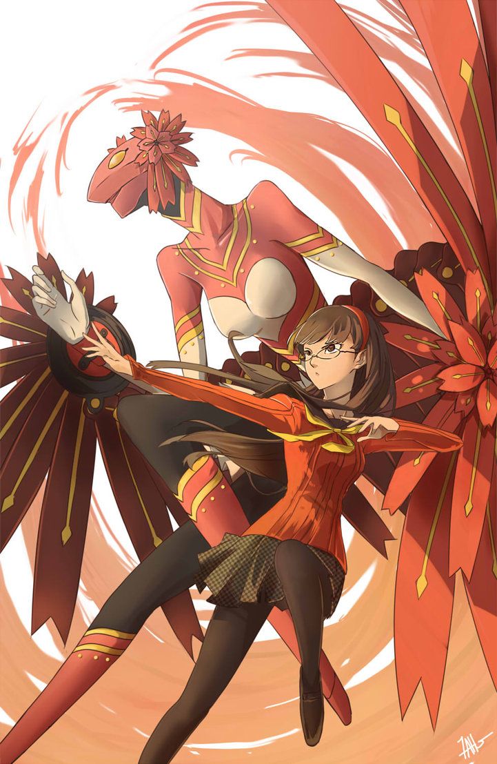 Yukiko Amagi and Konohana Sakuya, Persona 4. Persona 4, Anime character drawing, Persona