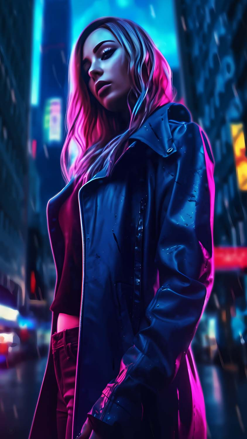 Urban Girl Cyberpunk Theme Wallpaper Download