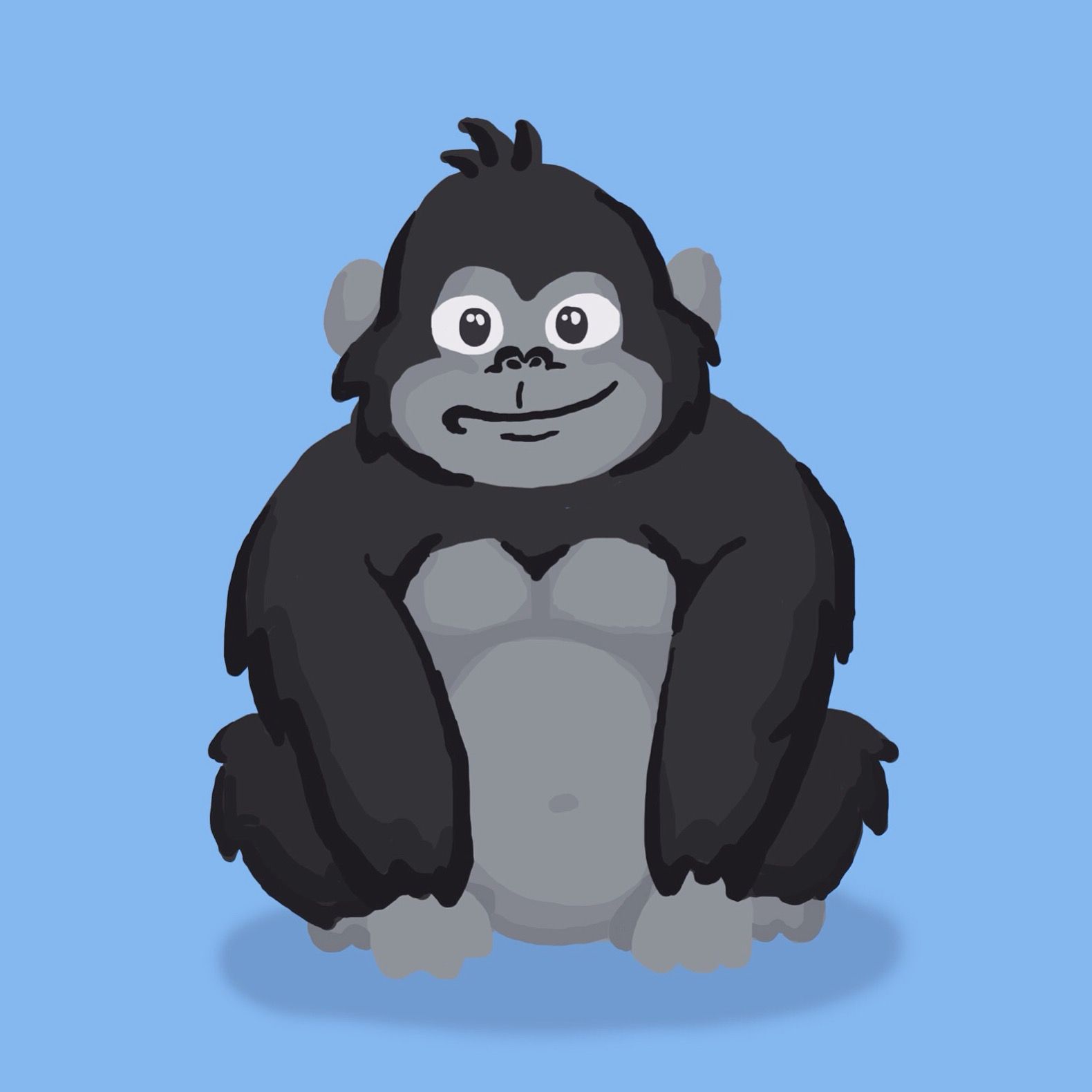 Gorilla Cartoon Drawing #gorilla #drawing #cartoon. Gorilla illustration, Cartoon drawings, Gorillas art