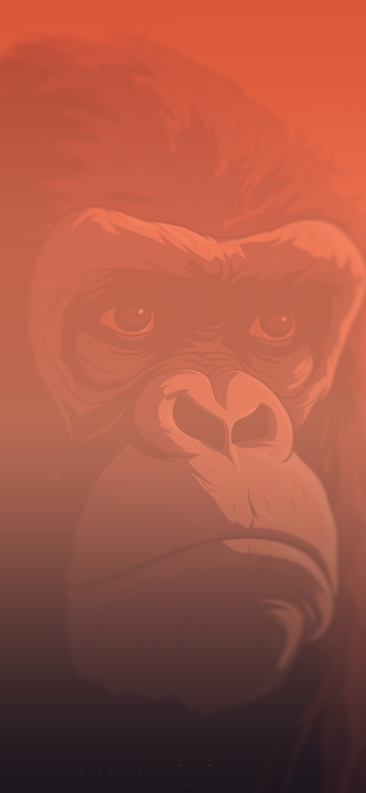 Gorilla Orange Wallpaper Gorilla Wallpaper for iPhone 4k