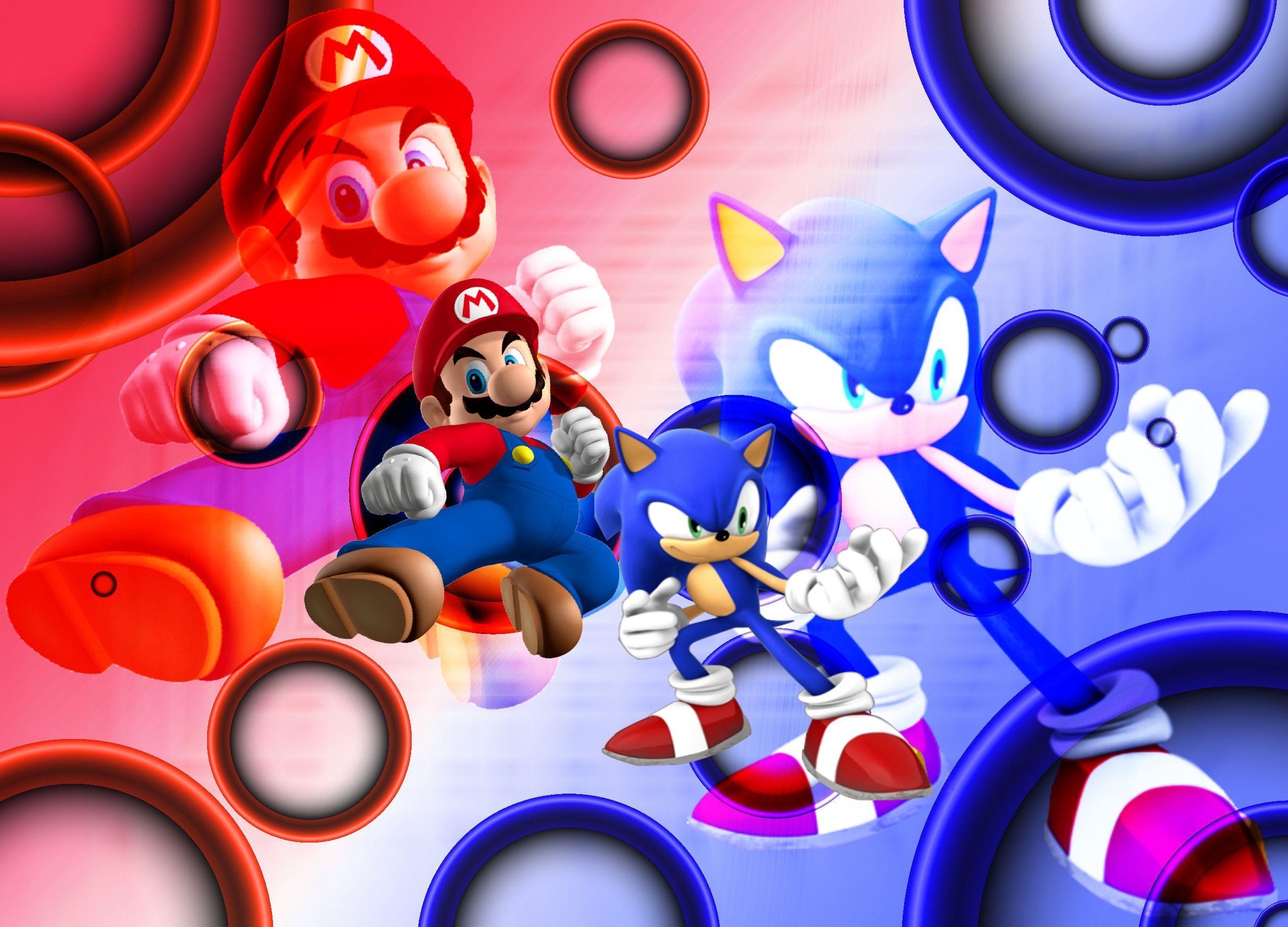 Mario and Sonic Wallpaper