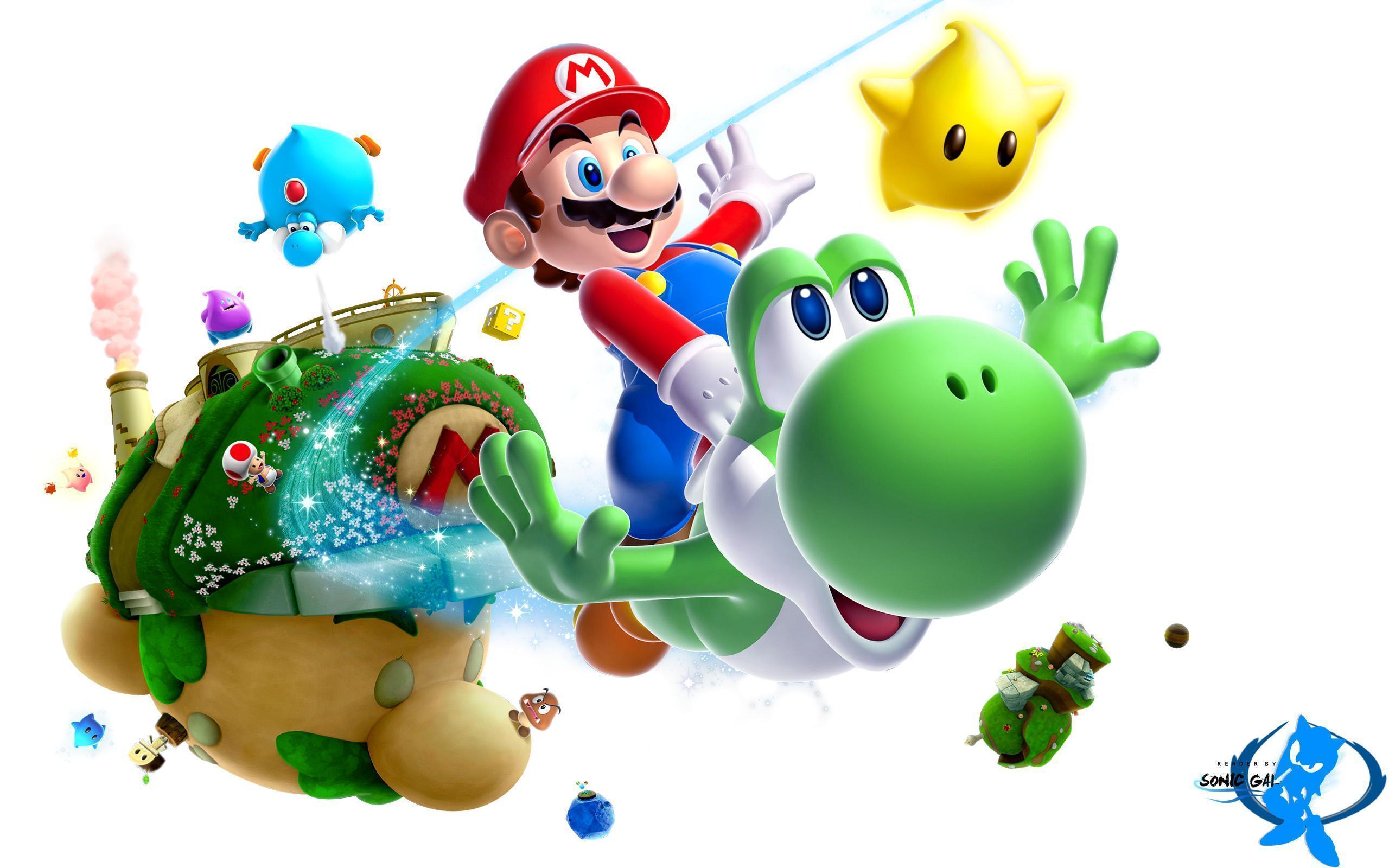 super mario galaxy HD wallpaper, background