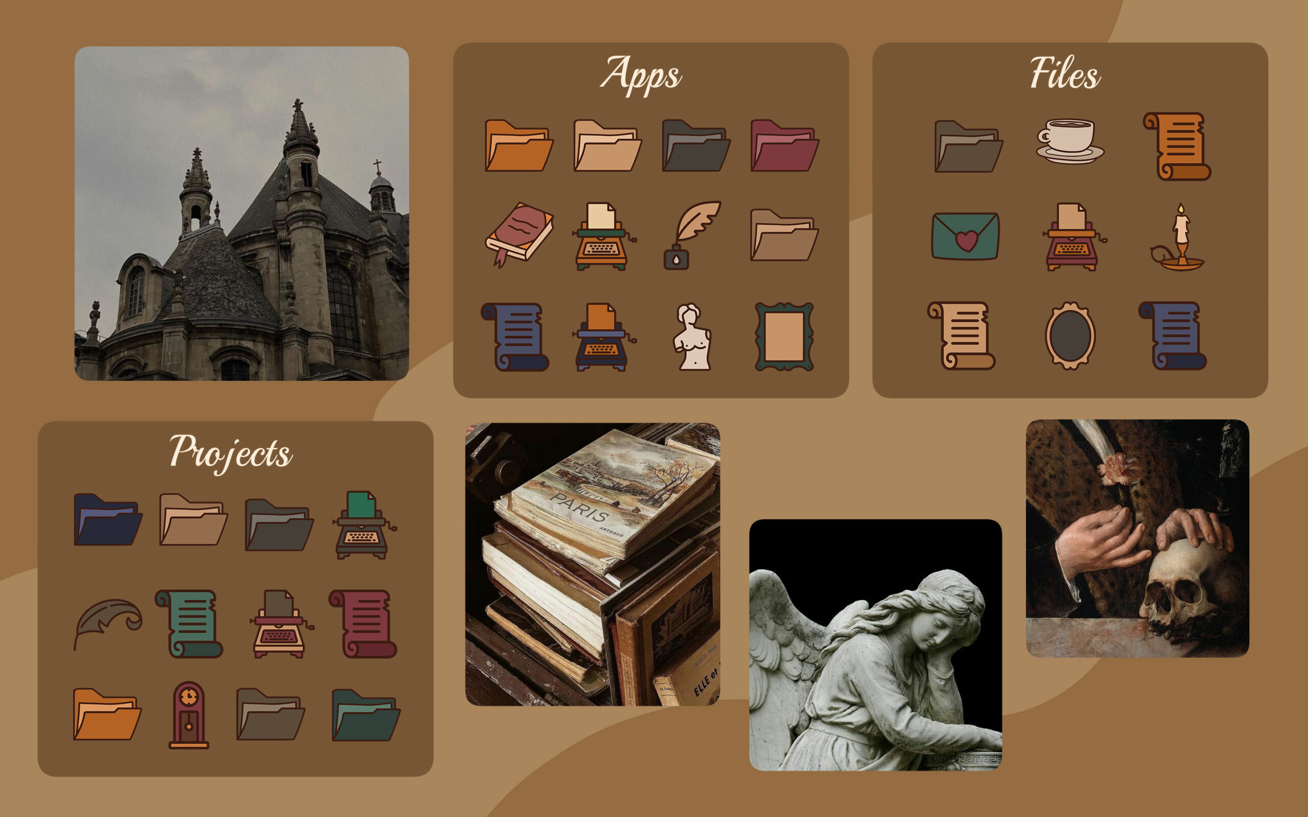 Dark Academia Folder Icon for Mac & Windows Mac Icon