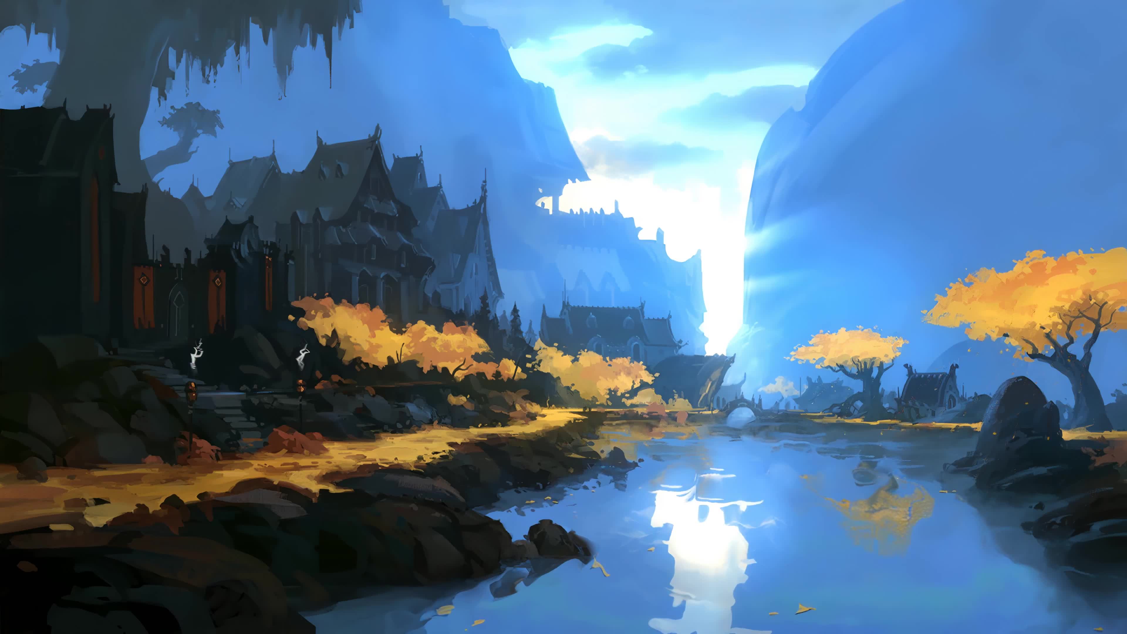 Stream in the Meadow Beautiful Animated Landscape 4K Live Wallpaperx2160 Gallery HD Live Wallpaper