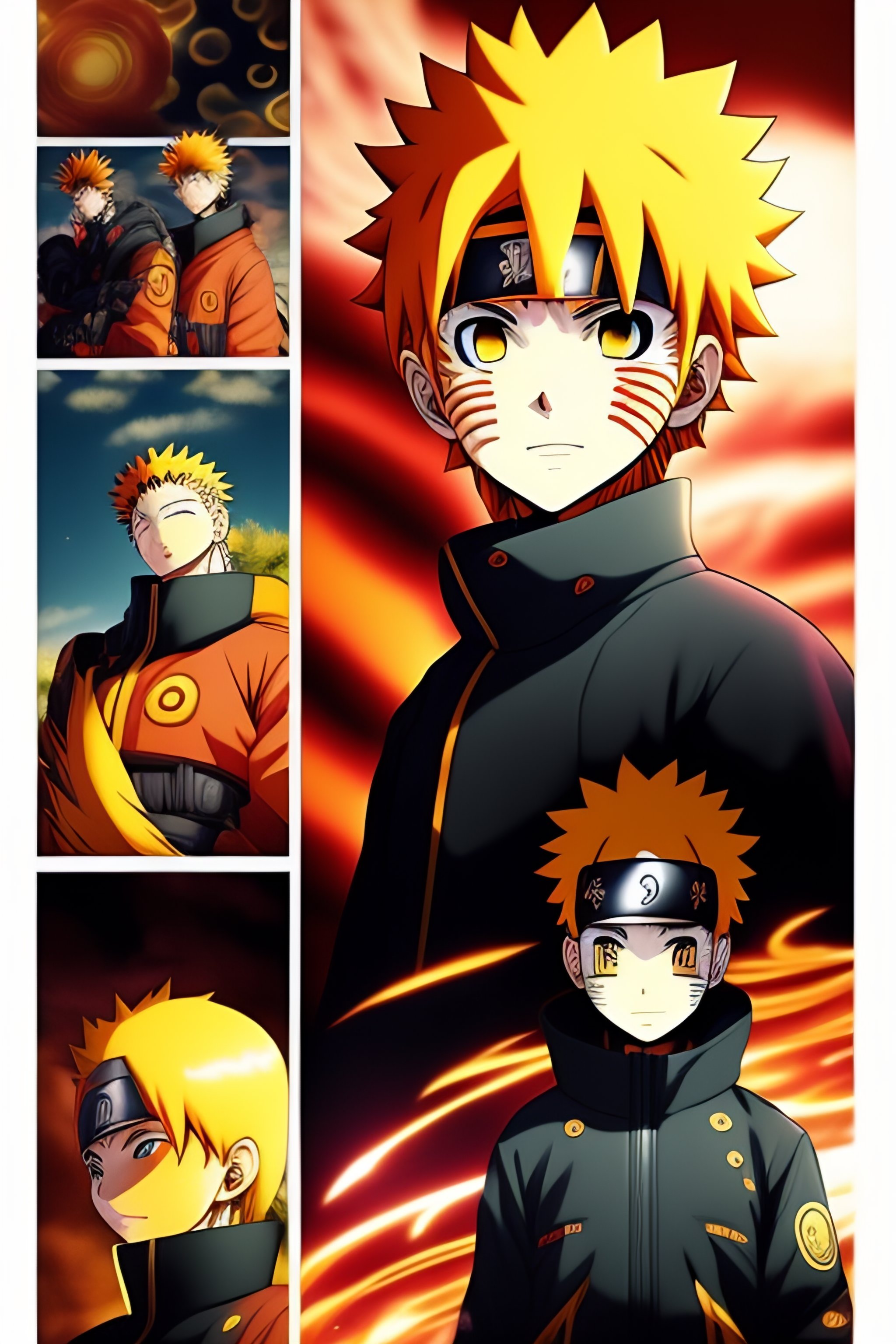 Tableau Naruto Shippuden - Naruto et Sasuke • Tabloide