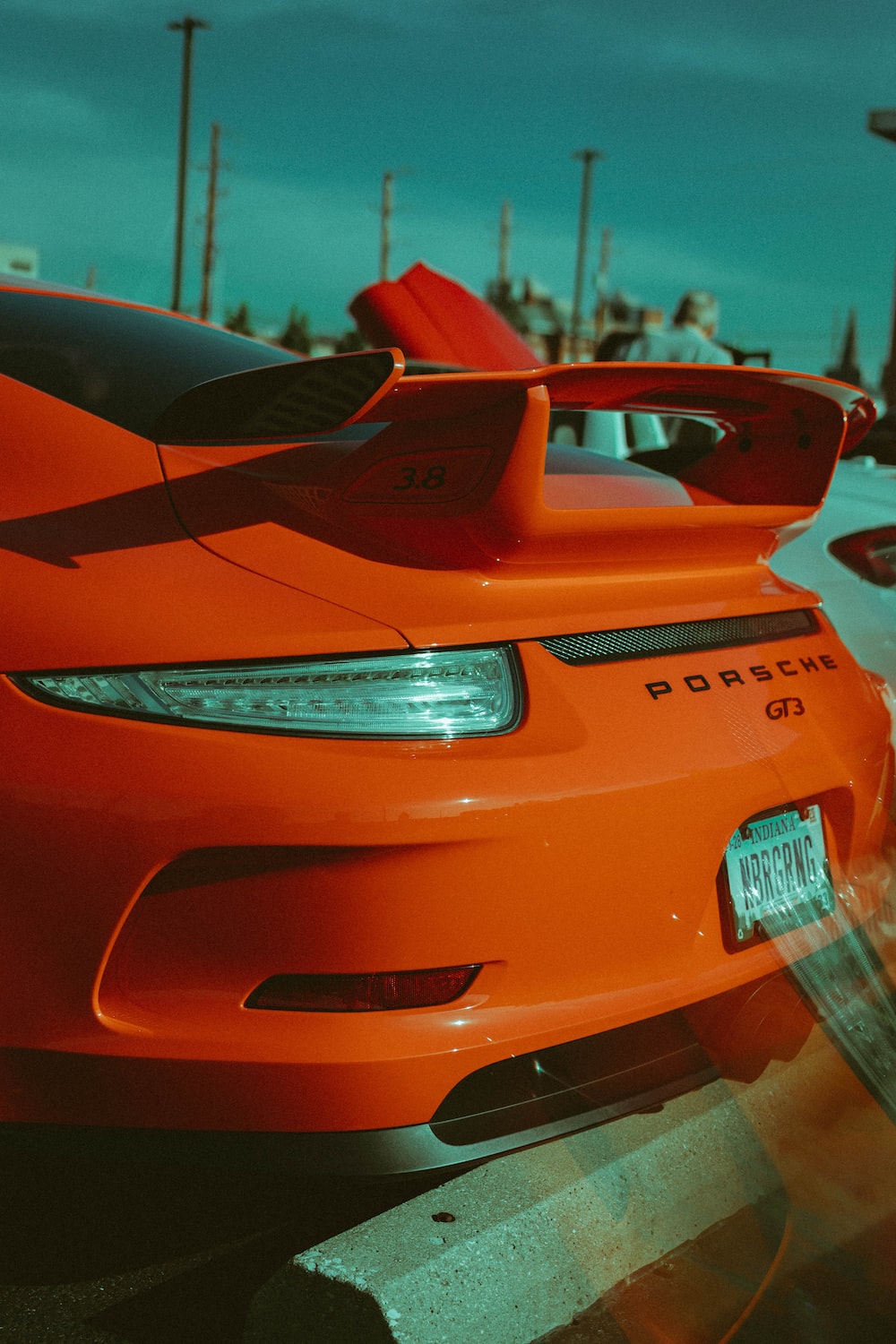 Orange Porsche car photo