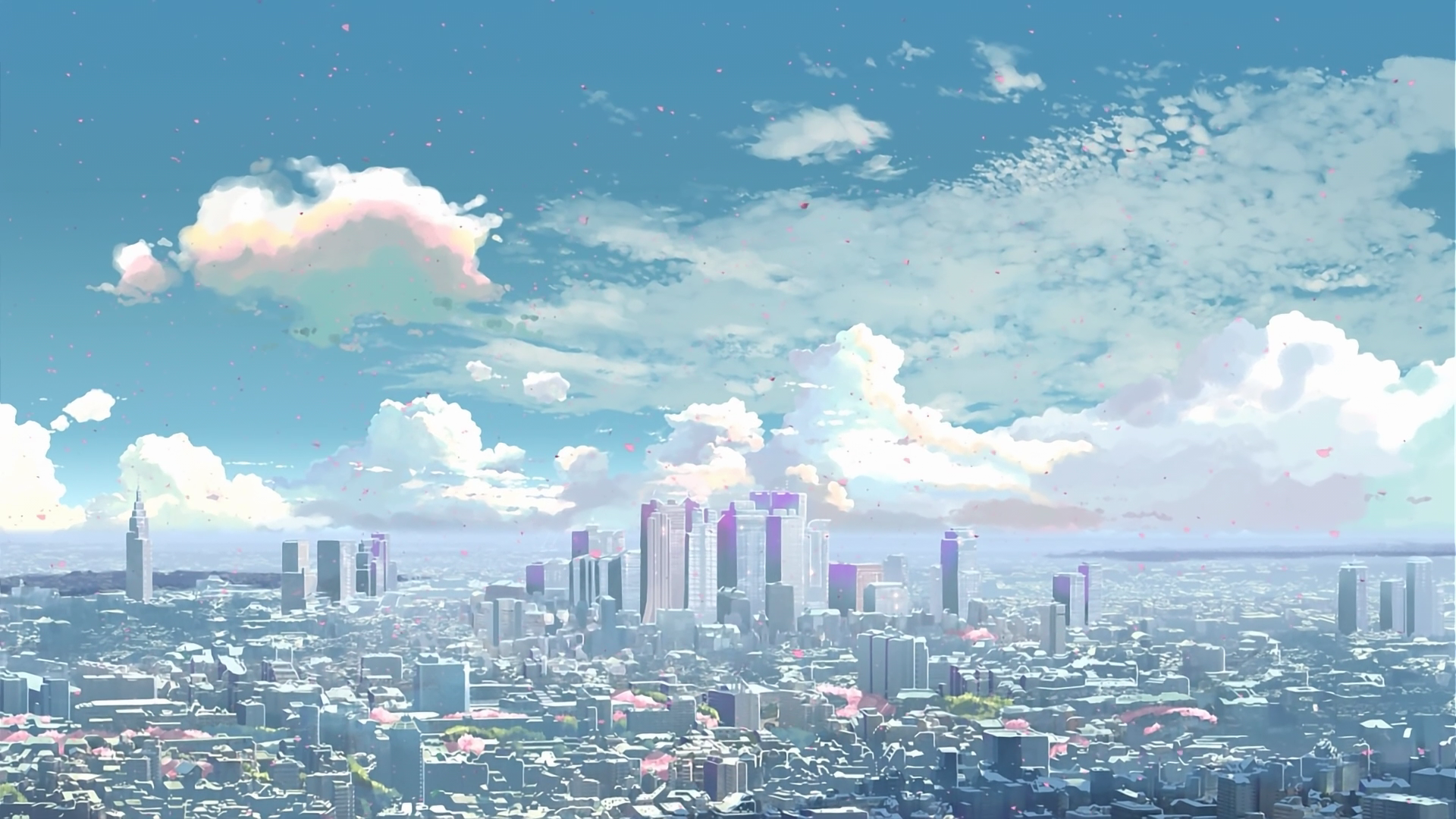 Wallpaper / 5 Centimeters Per Second, cityscape, cartoon, city free download