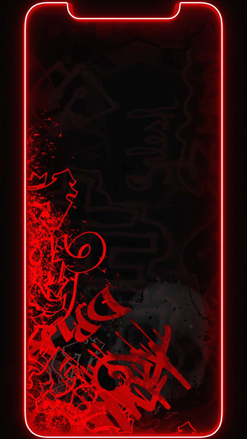 Red Graffiti Frame IPhone13 Pro IPhone Wallpaper HD IPhone Wallpaper Wallpaper Download