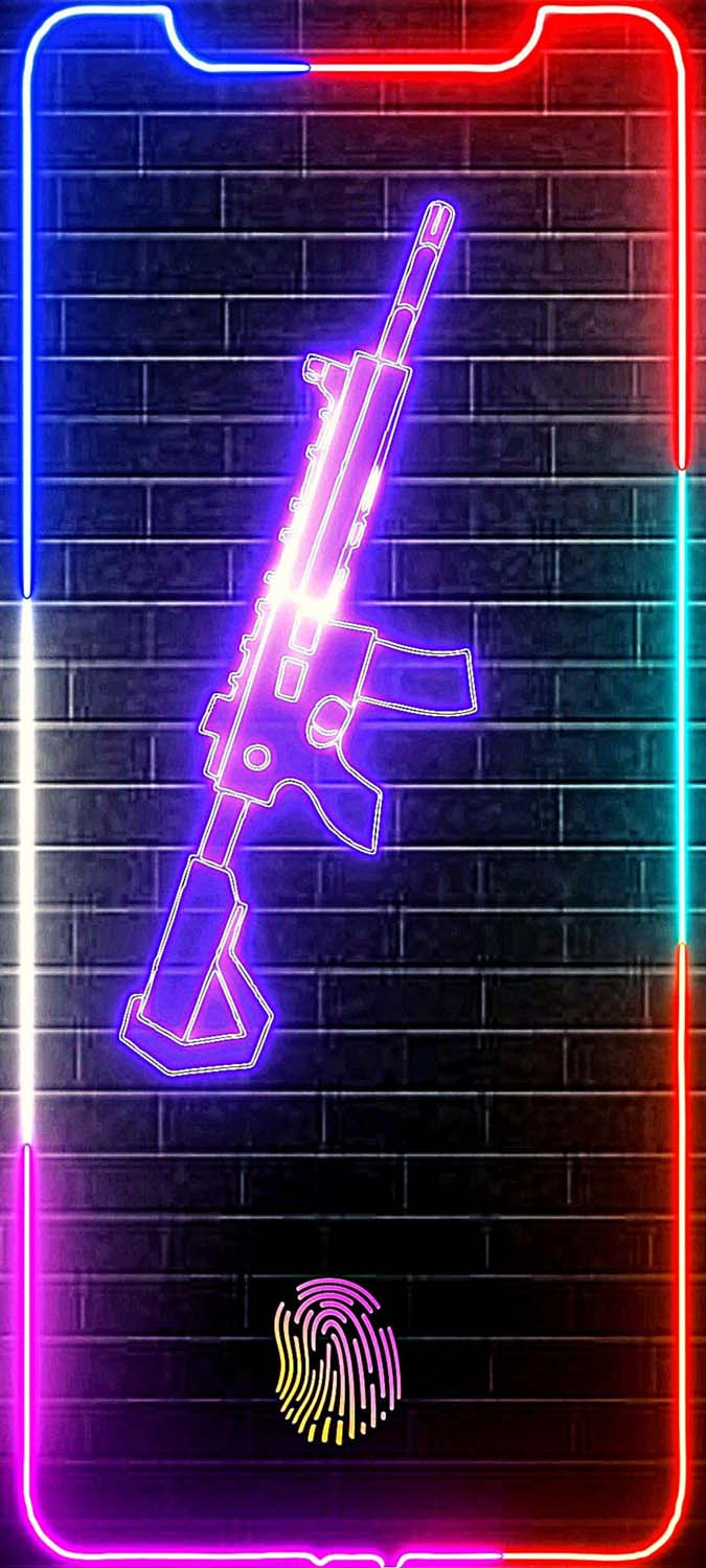 IPhone InDisplay Scanner Neon Frame IPhone Wallpaper HD IPhone Wallpaper Wallpaper Download