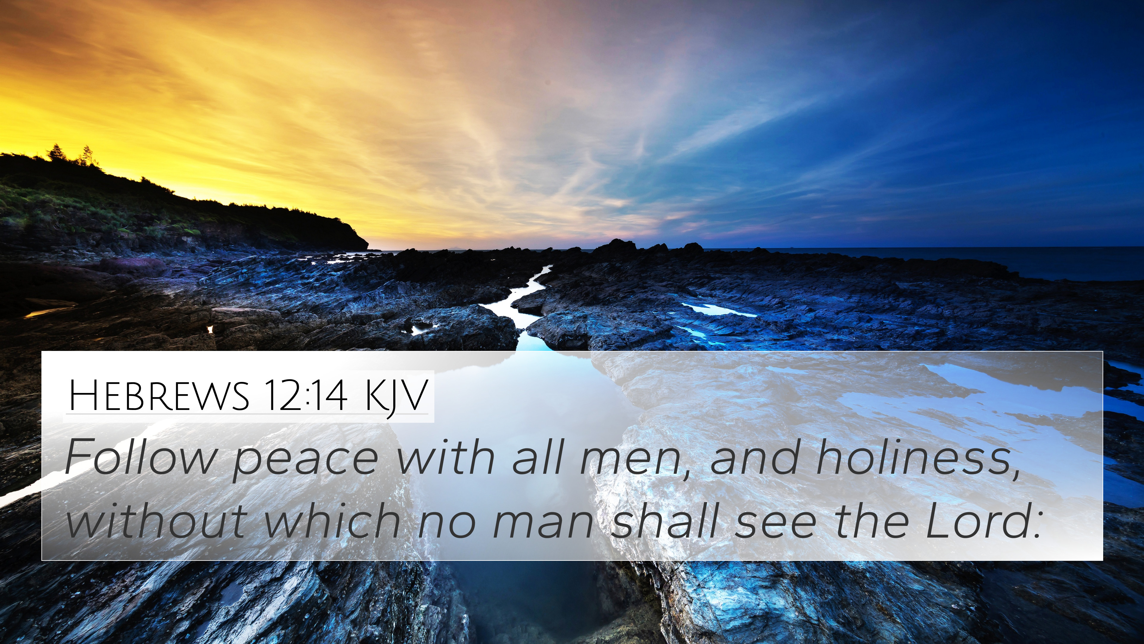 Free download Hebrews 1214 KJV 4K Wallpaper Follow peace with all men and [3840x2160] for your Desktop, Mobile & Tablet. Explore Bible Verse 4k Wallpaper. Wallpaper Bible Verse, Bible