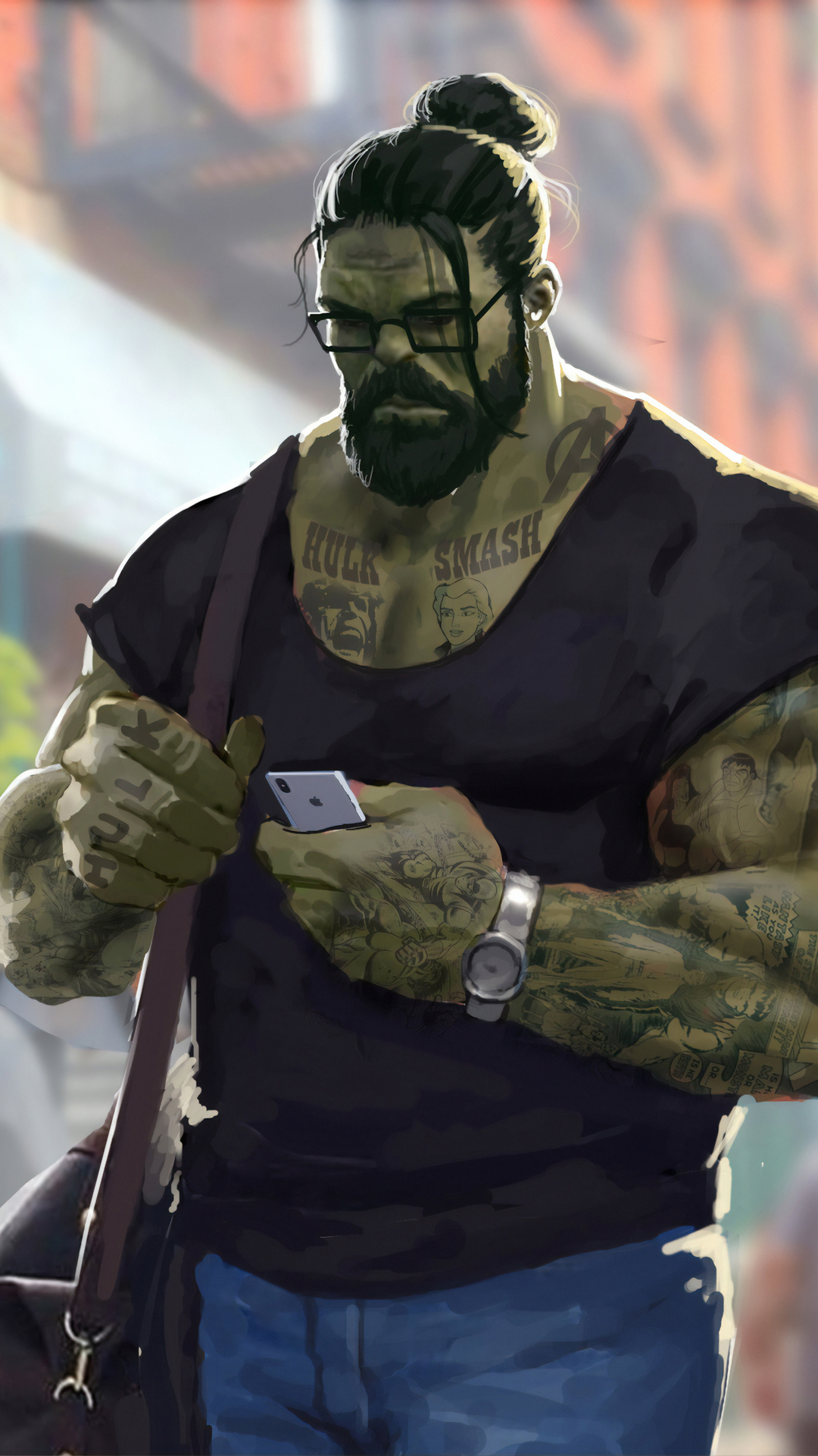 1080x1920 hulk, hd, superheroes, digital art, artwork, artstation for iPhone 6, 7, 8 wallpaper