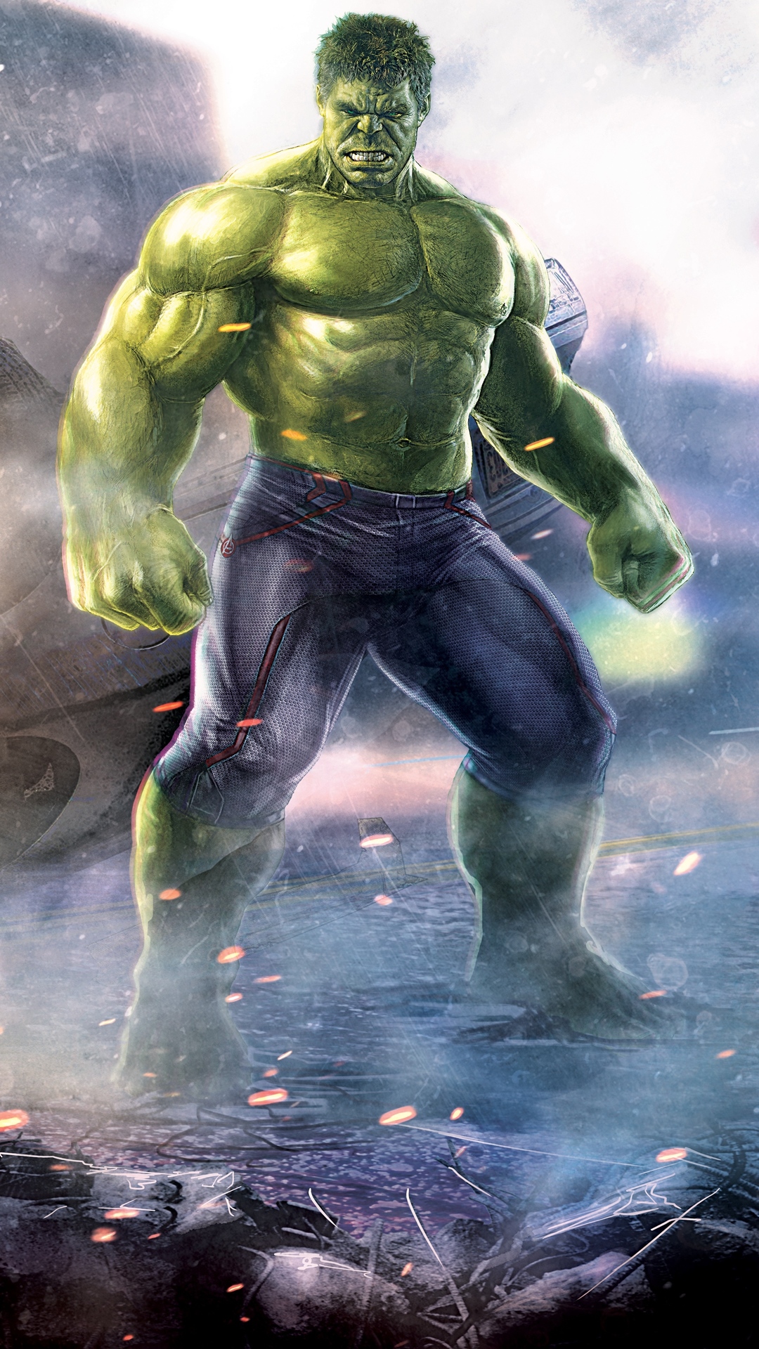 1080x1920 hulk, hd, artwork, superheroes for iPhone 6, 7, 8 wallpaper