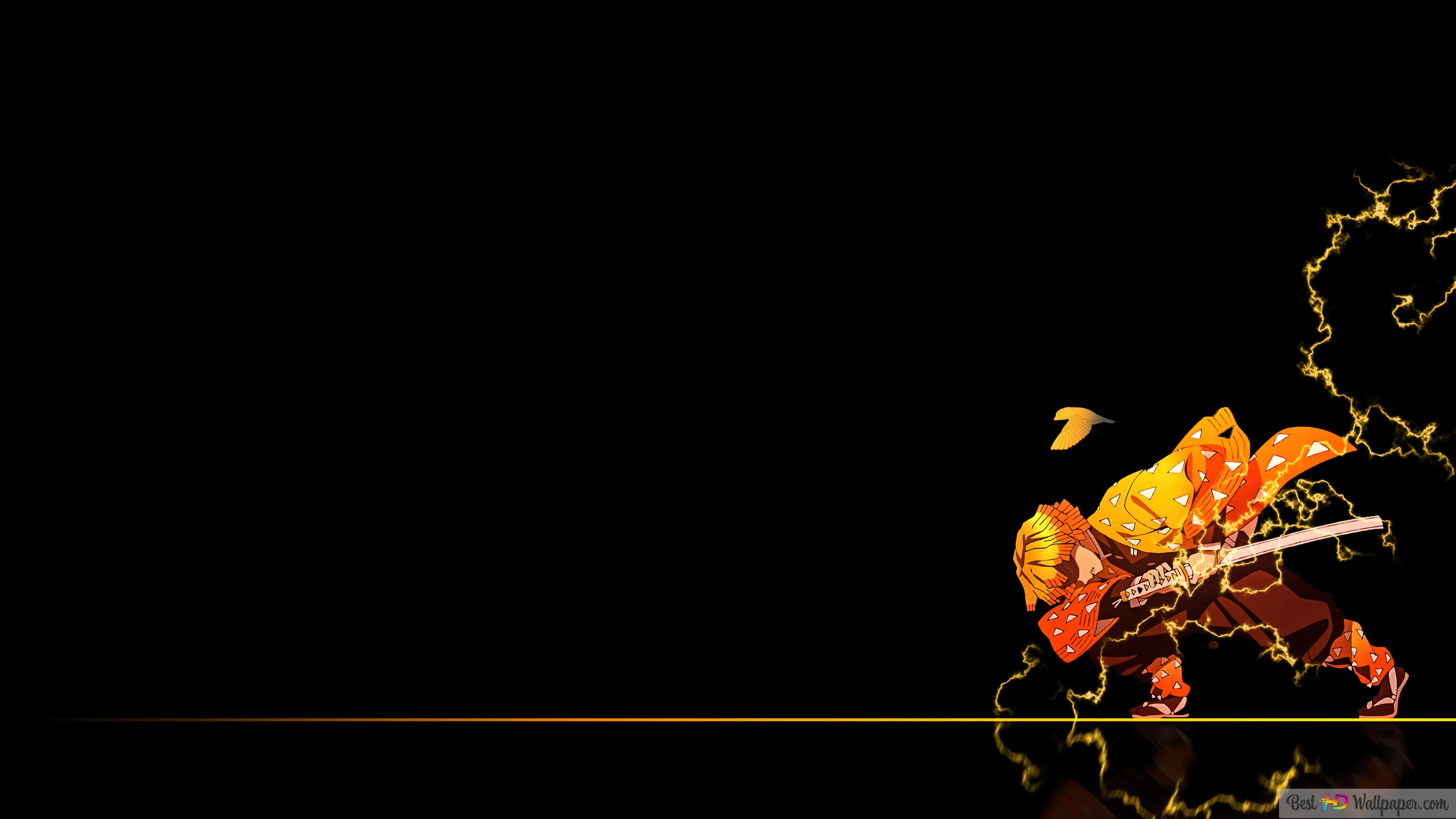 Demon Slayer. Zenitsu Agatsuma 4K wallpaper download