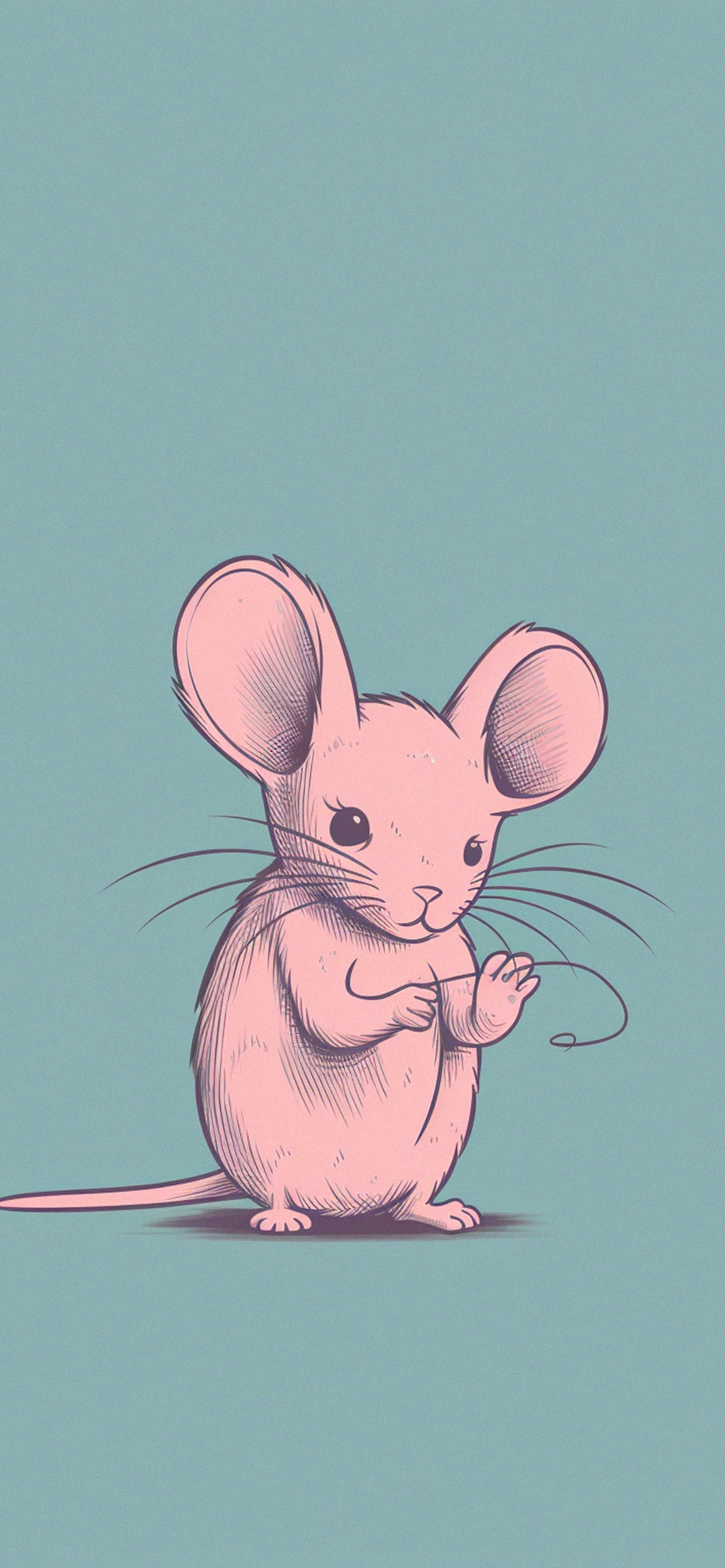 Pink Mouse Blue Wallpaper Mouse