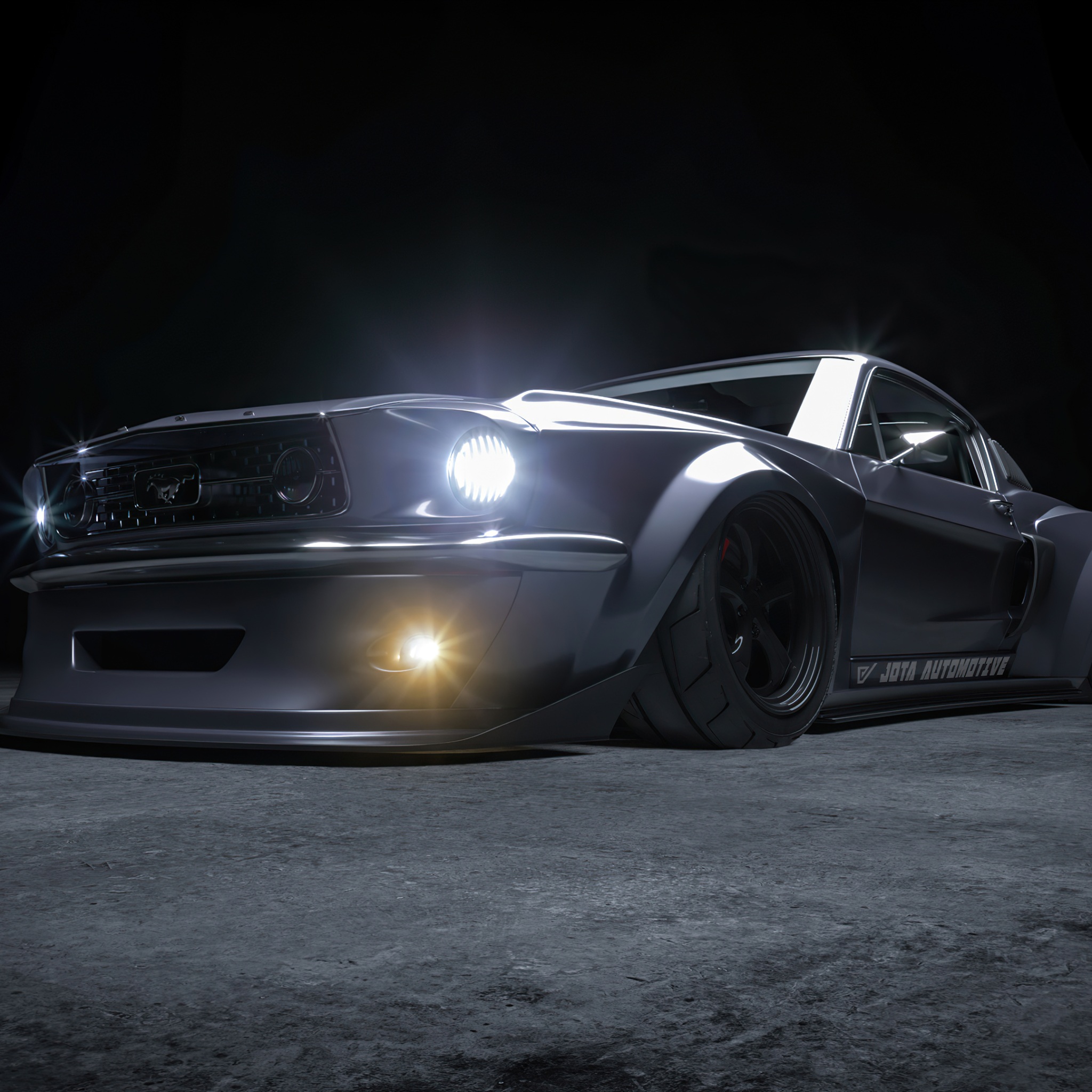 Wallpaper 4k Ford Mustang Fastback 1967 Widebody Concept Art 4k Wallpaper