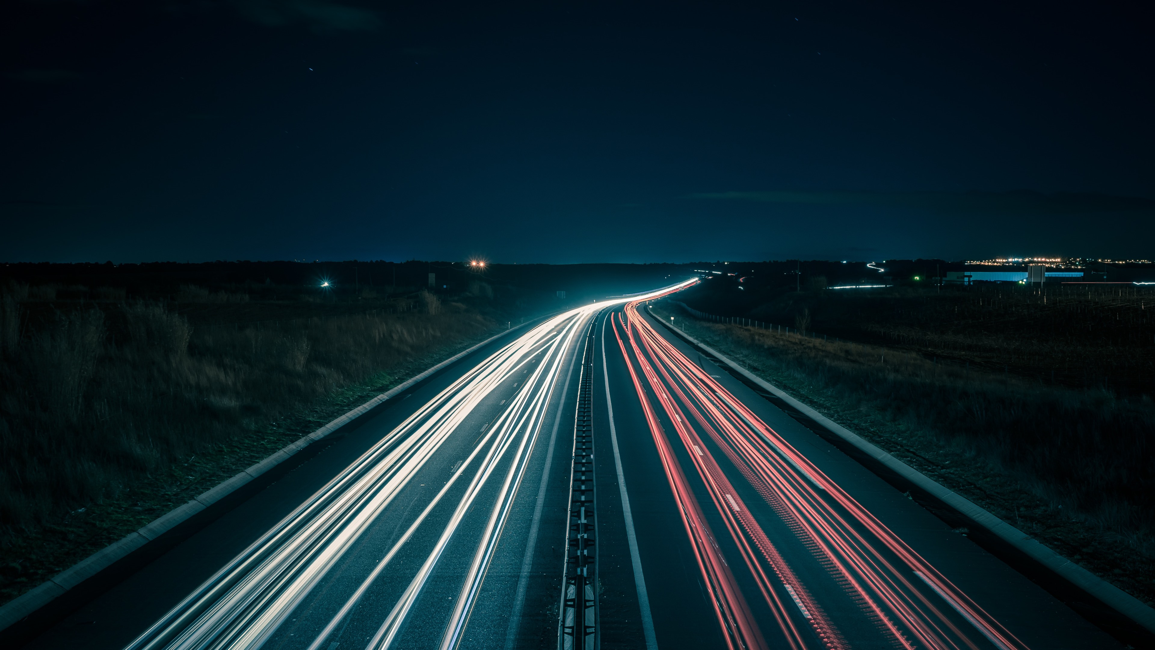 Wallpaper Night, road, light lines, speed 5120x2880 UHD 5K Picture, Image