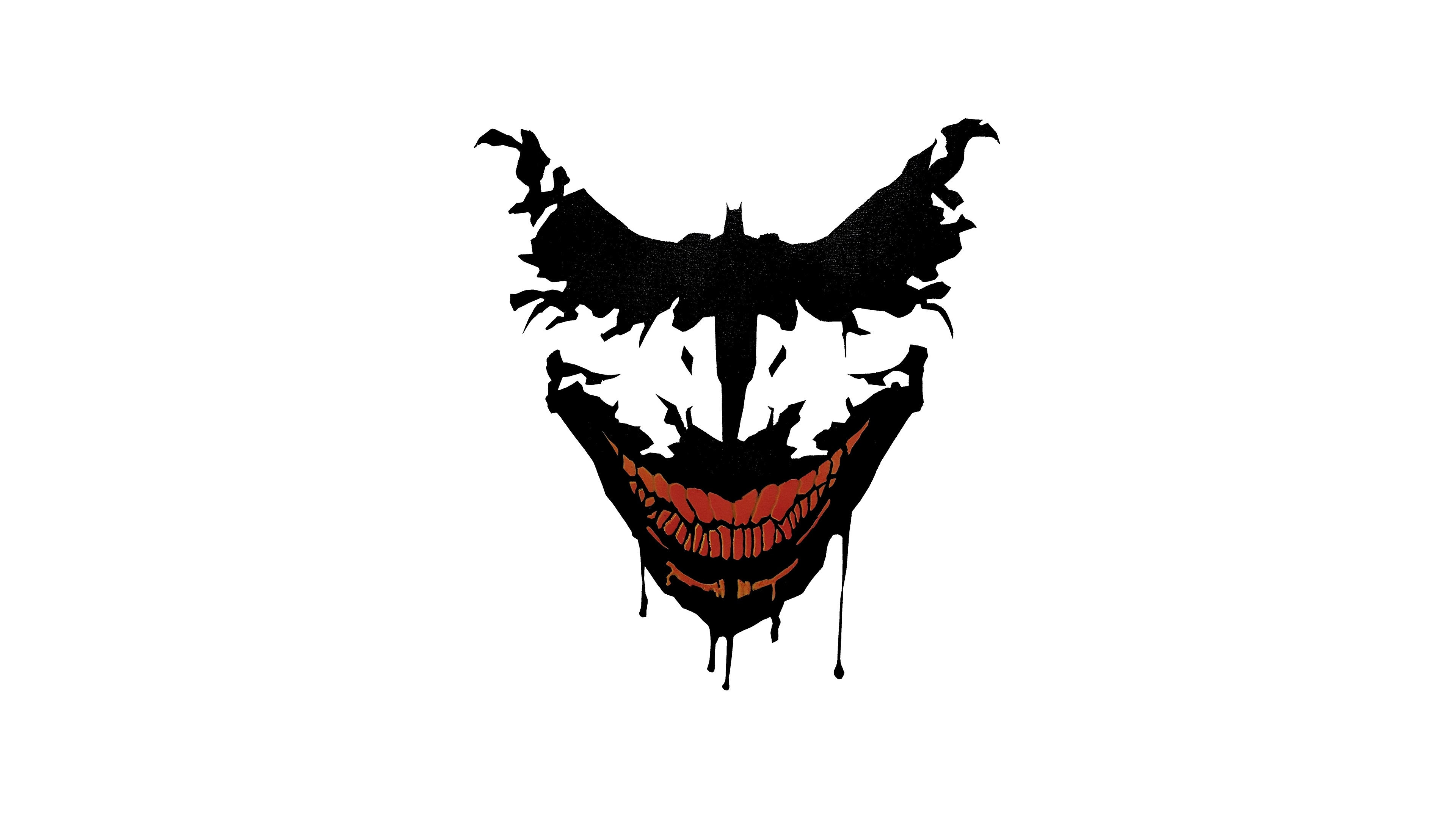 Download wallpaper 3840x2160 joker, smile, minimal, art 4k wallpaper, uhd wallpaper, 16:9 widescreen 3840x2160 HD background, 17679