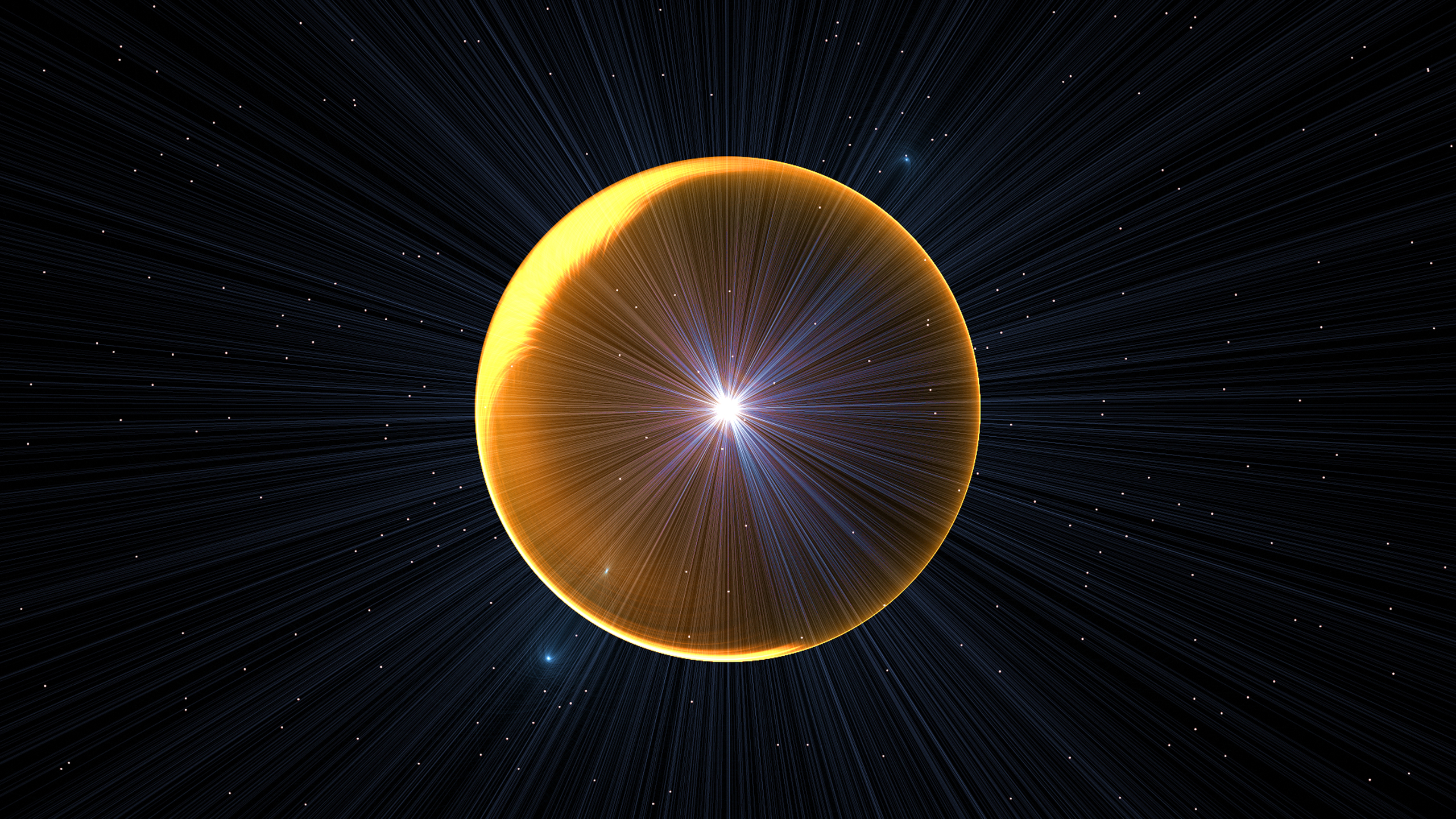 Yellow Blue Fractal Gold 1440P Resolution HD 4k Wallpaper, Image, Background, Photo and Picture