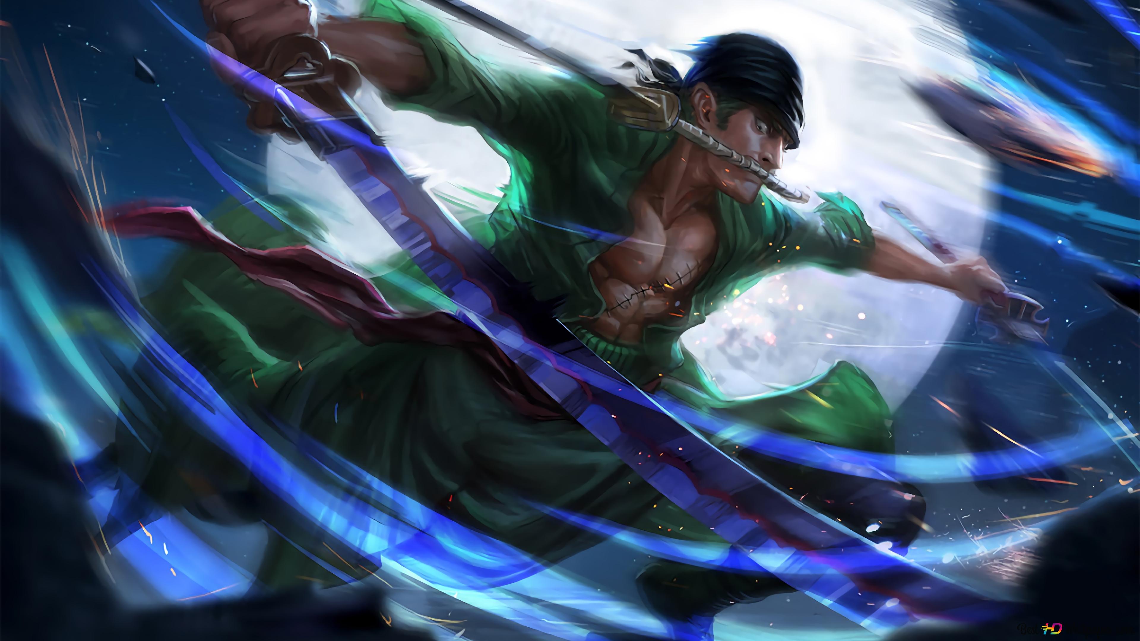 One Piece Zoro, Former bounty hunter 4K wallpaper download