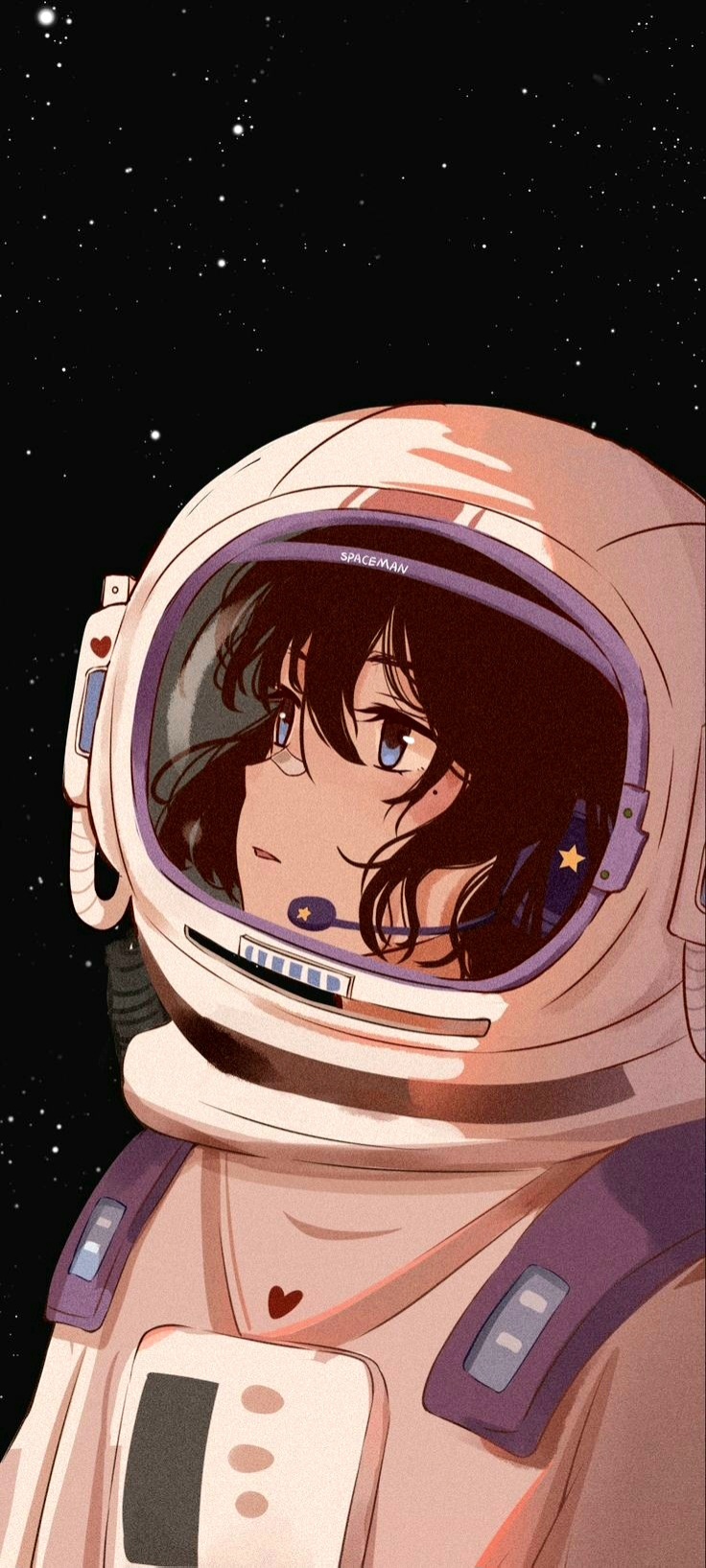 anime astronaut girl Mobile Walls