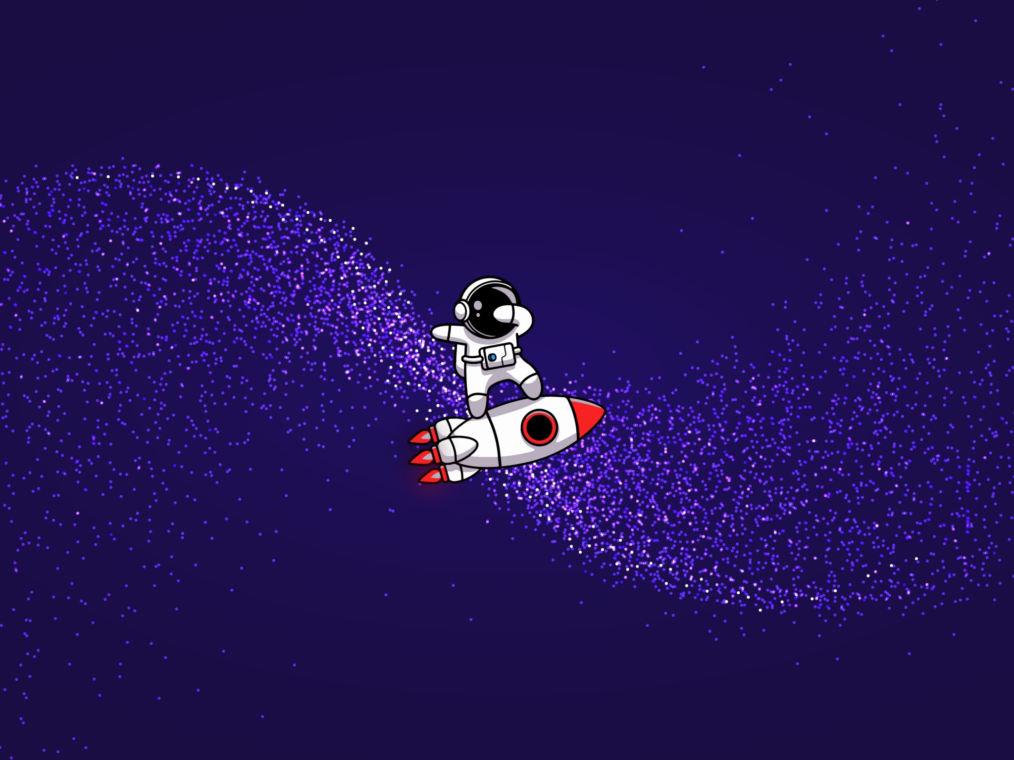 Astronaut Wallpaper 4K, Rocket, Surreal