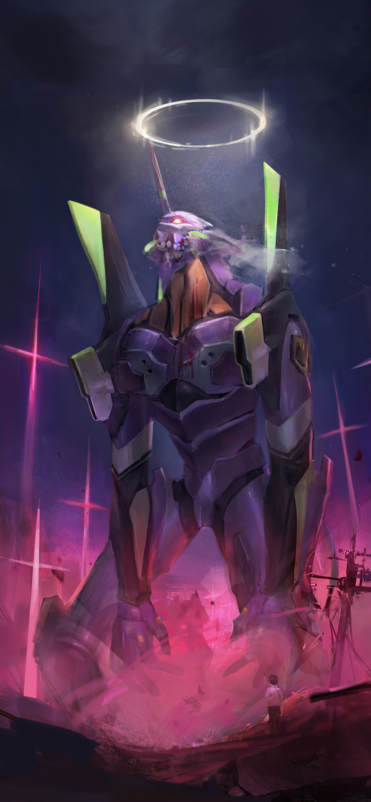 Evangelion Unit 01 4k iPhone XS MAX HD 4k Wallpaper, Image, Background, Photo and Picture