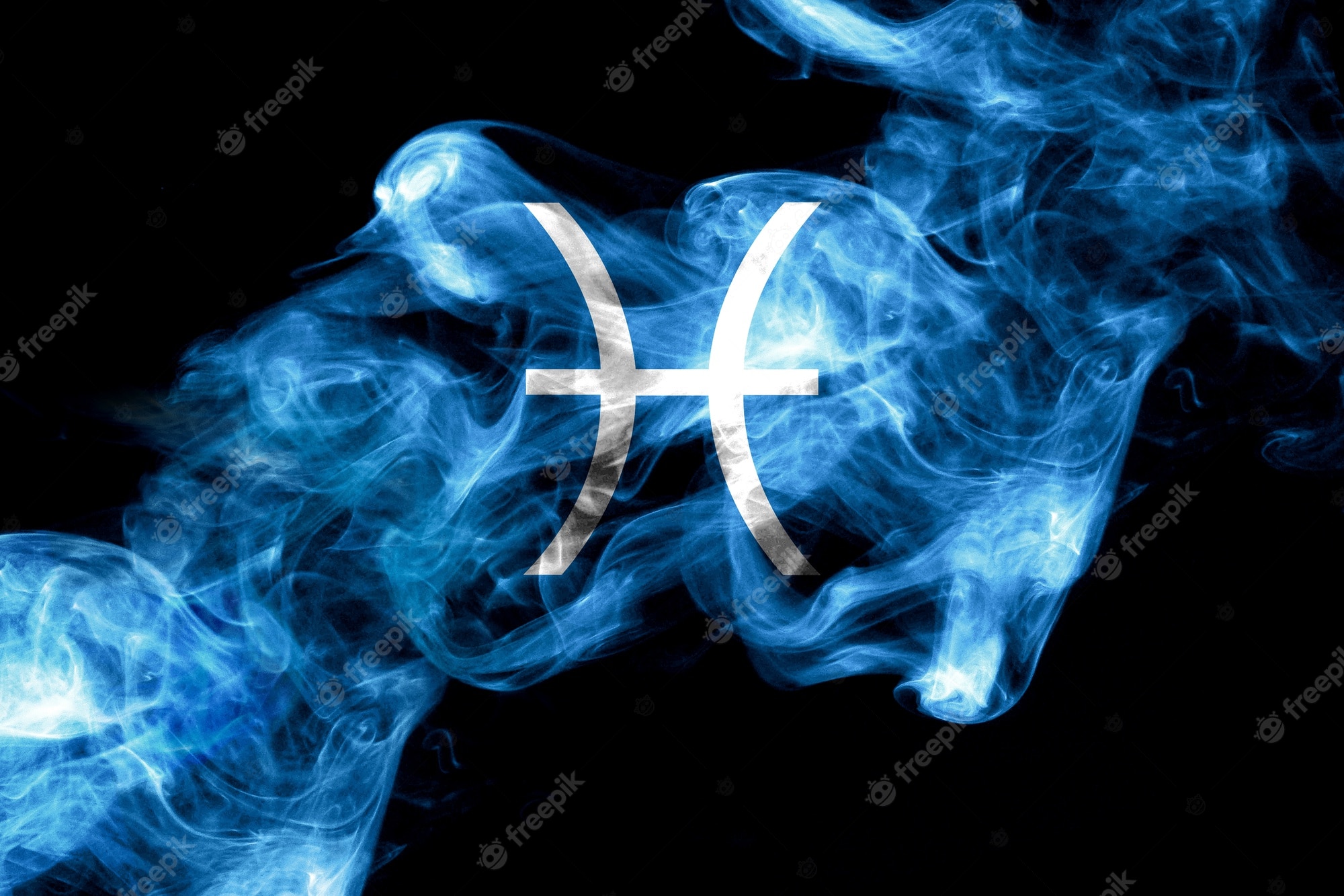 8,Blue Pisces Symbol Picture