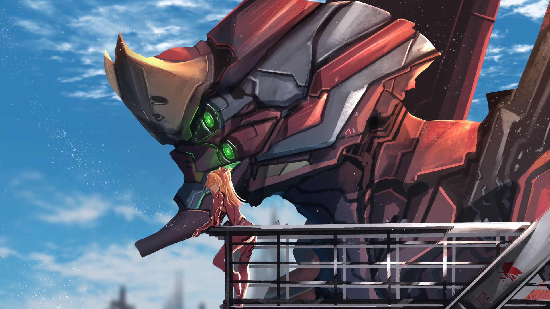 Evangelion 1 0 Asuka Langley Soryu Neon Genesis Evangelion Anime Girls EVA Unit 02 Wallpaper:1920x1080