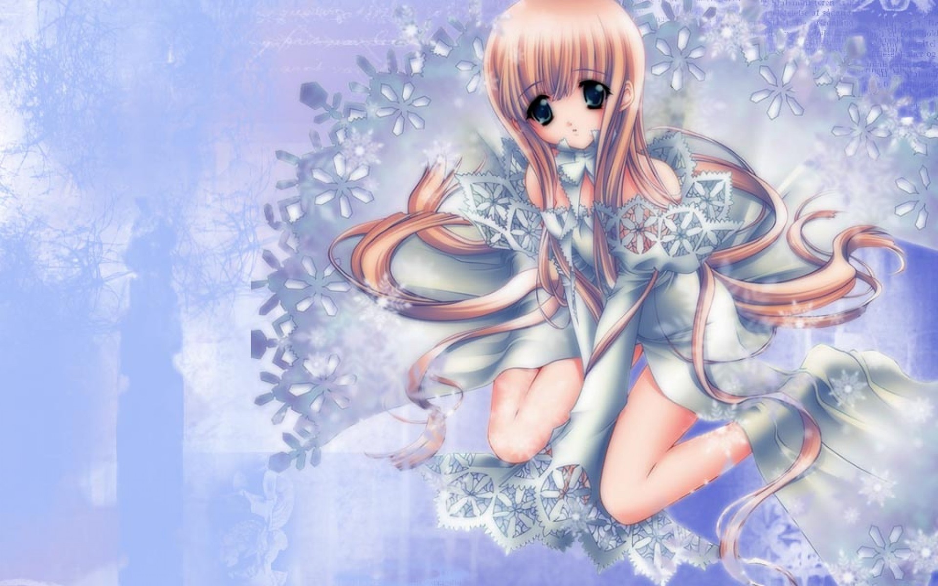 Anime Snow Girl HD wallpaper