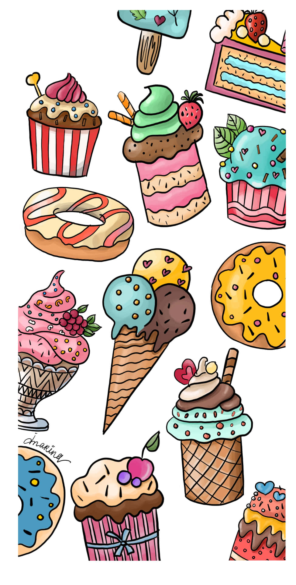 Download Delectable and Colorful Dessert Spread Wallpaper