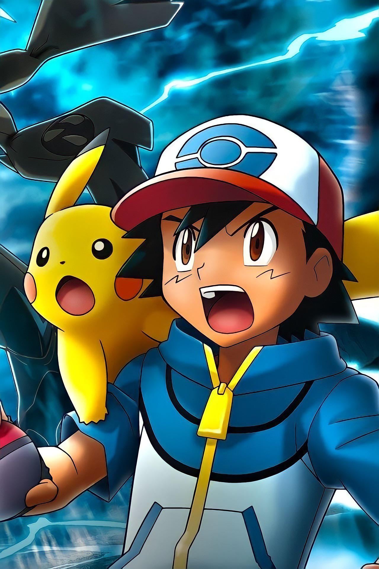 Wallpaper Ash Ketchum, Pokmon GO, Ashs Pikachu, Pikachu, Legendary Pokmon, Background Free Image