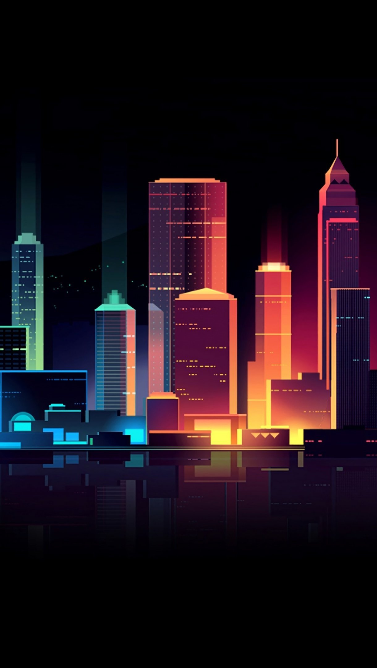 Neon colors city Wallpaper 4k Ultra HD
