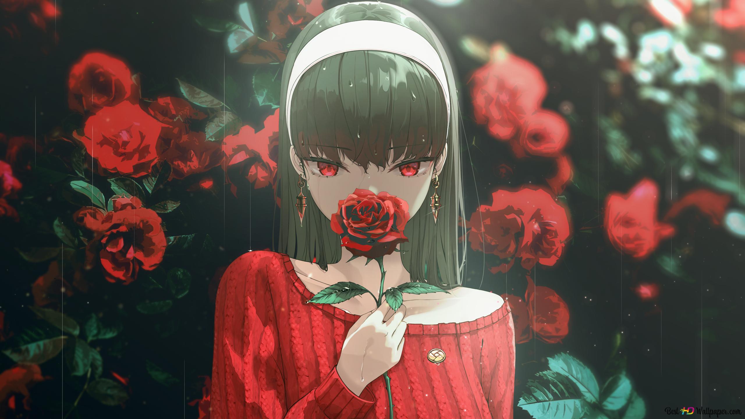 Anime girl red eyes Wallpaper 8k HD ID:11289