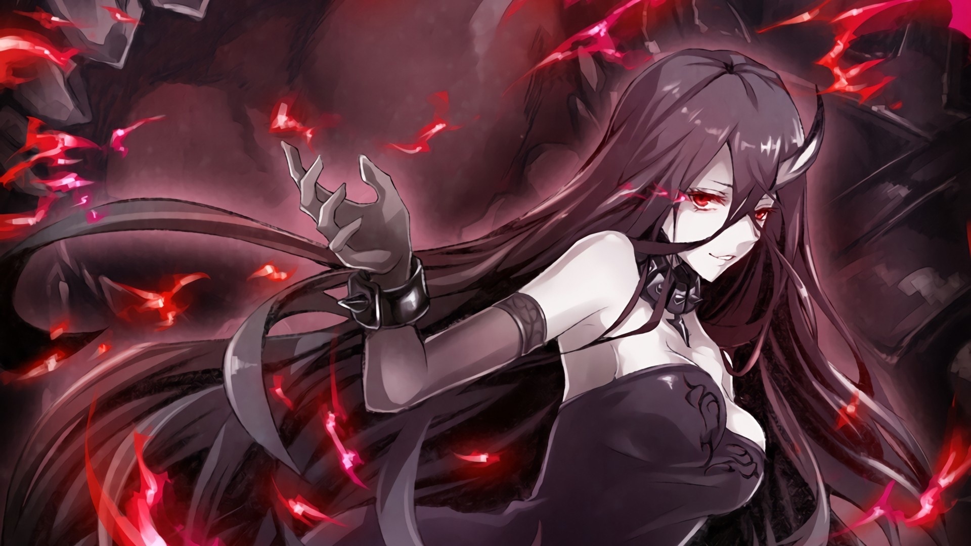 Red Anime Girl Wallpaper