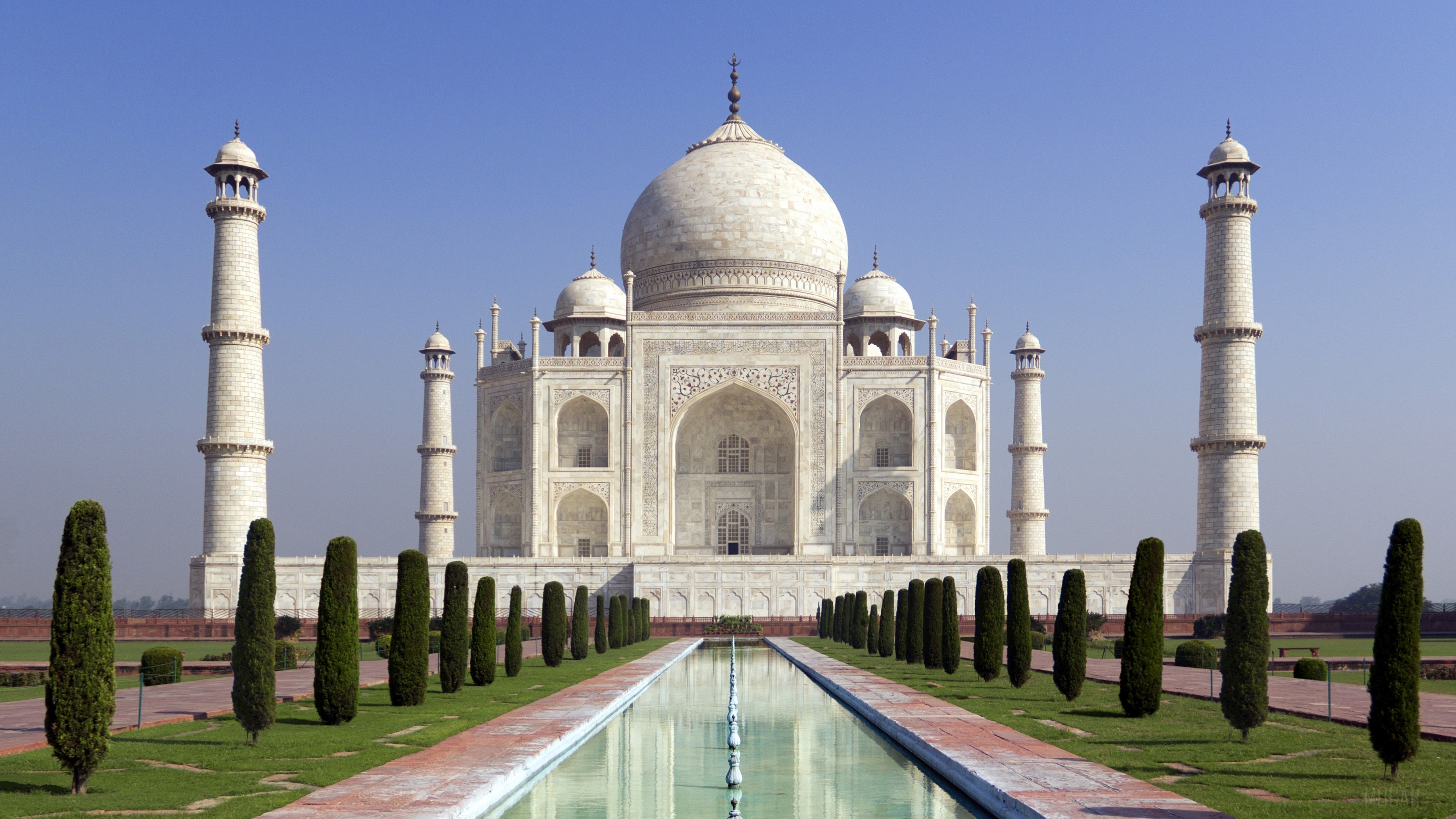 Dome, India, Monument, Park, Taj Mahal 4k Gallery HD Wallpaper