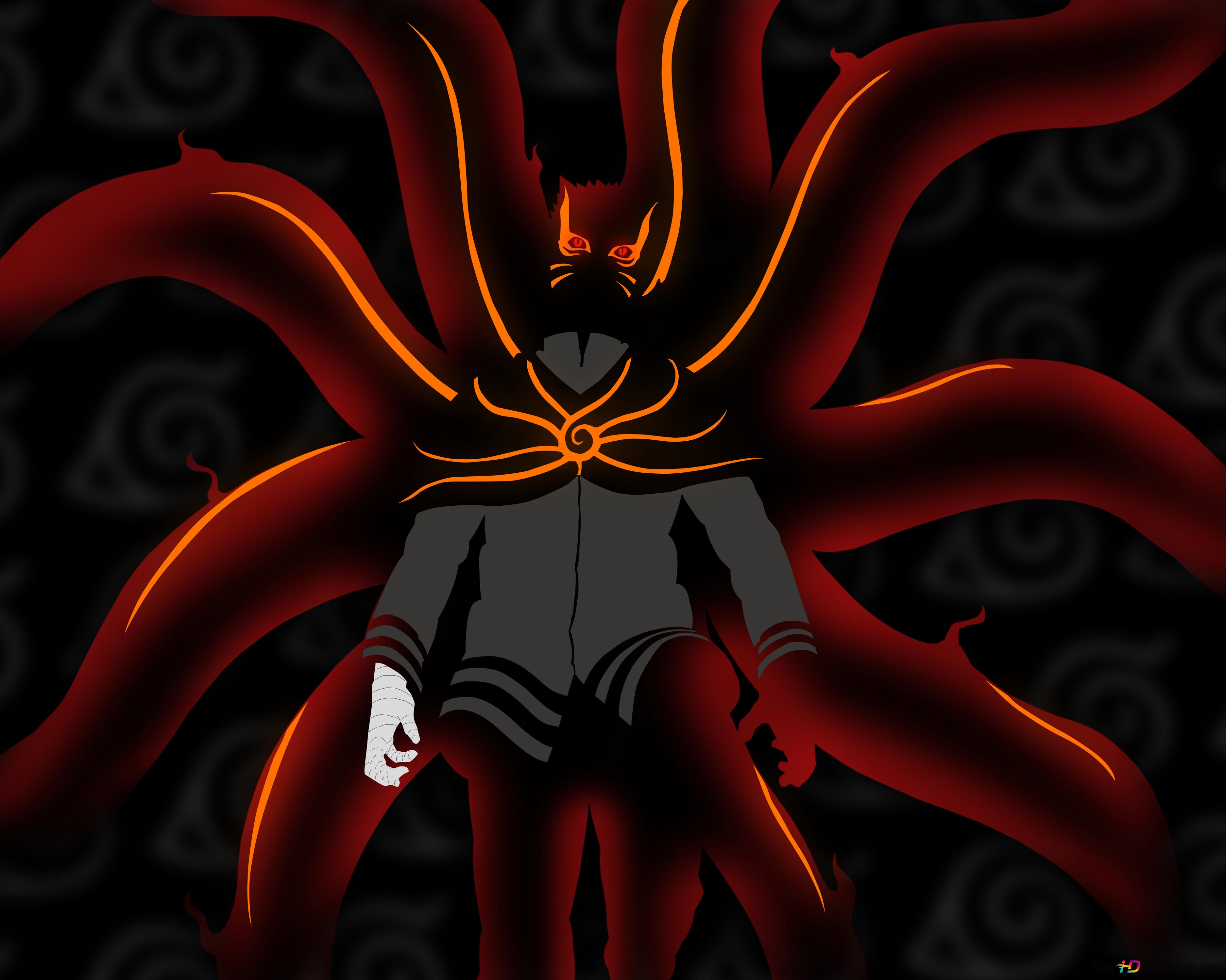 Naruto, Dark Ninetail beast 4K wallpaper download