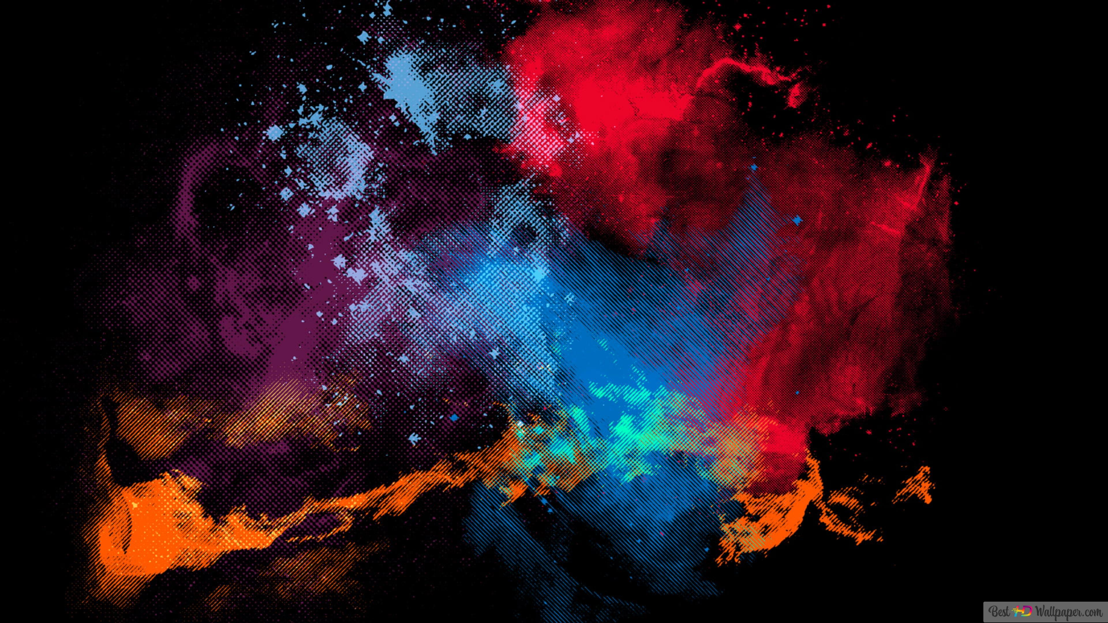 Multicolored abstract ink 4K wallpaper download