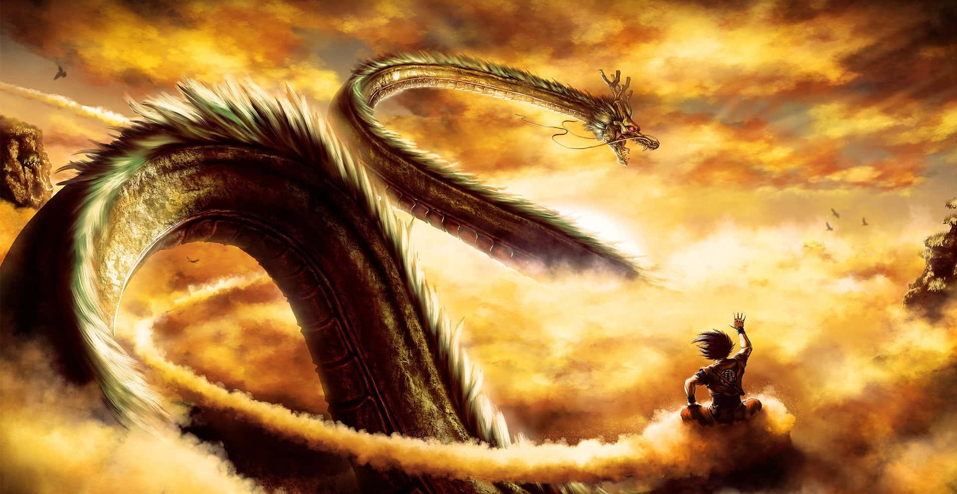 vivid yellow anime character Wallpaper