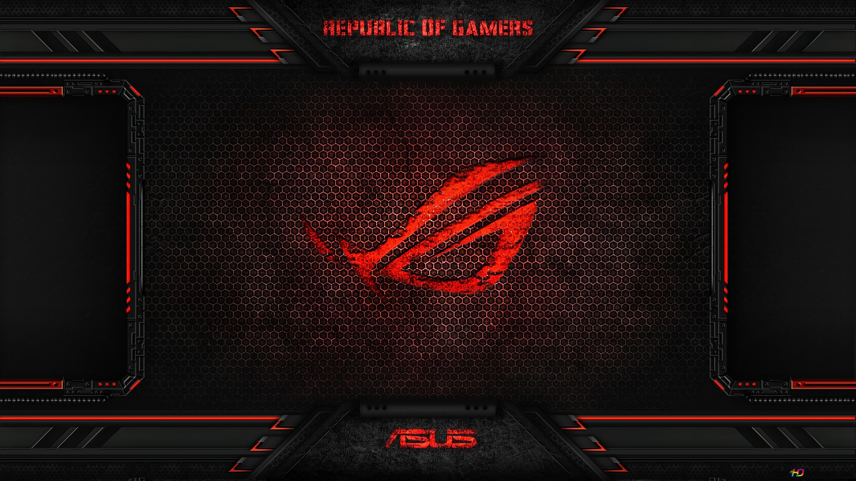 Asus ROG (Republic of Gamers), Red Themed Logo 4K wallpaper download