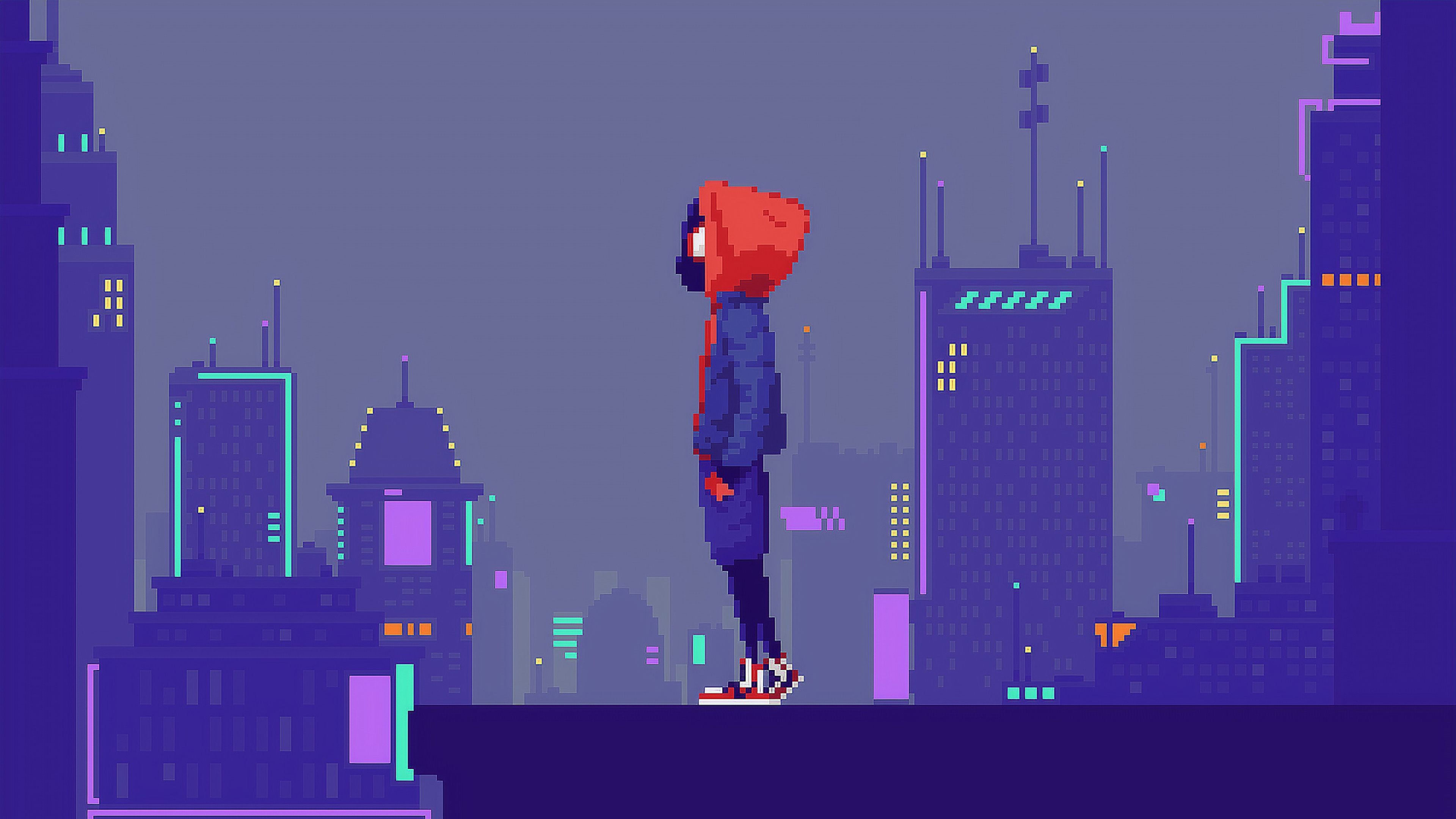 Into The Spider Verse Pixel Art (3840 X 2160)