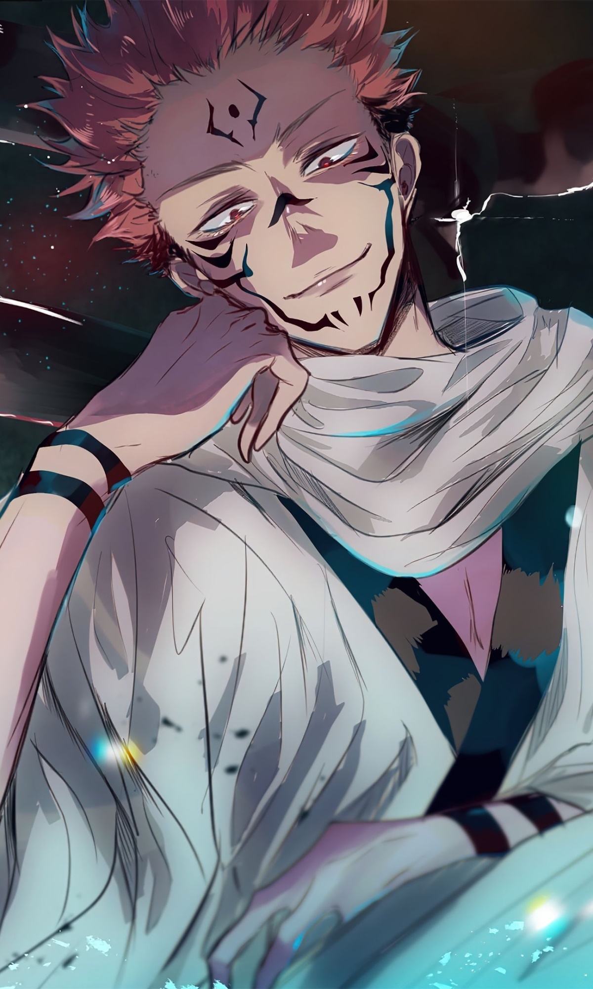 Wallpaper / Anime Jujutsu Kaisen Phone Wallpaper, Sukuna (Jujutsu Kaisen), Pink Hair, 1200x2000 free download