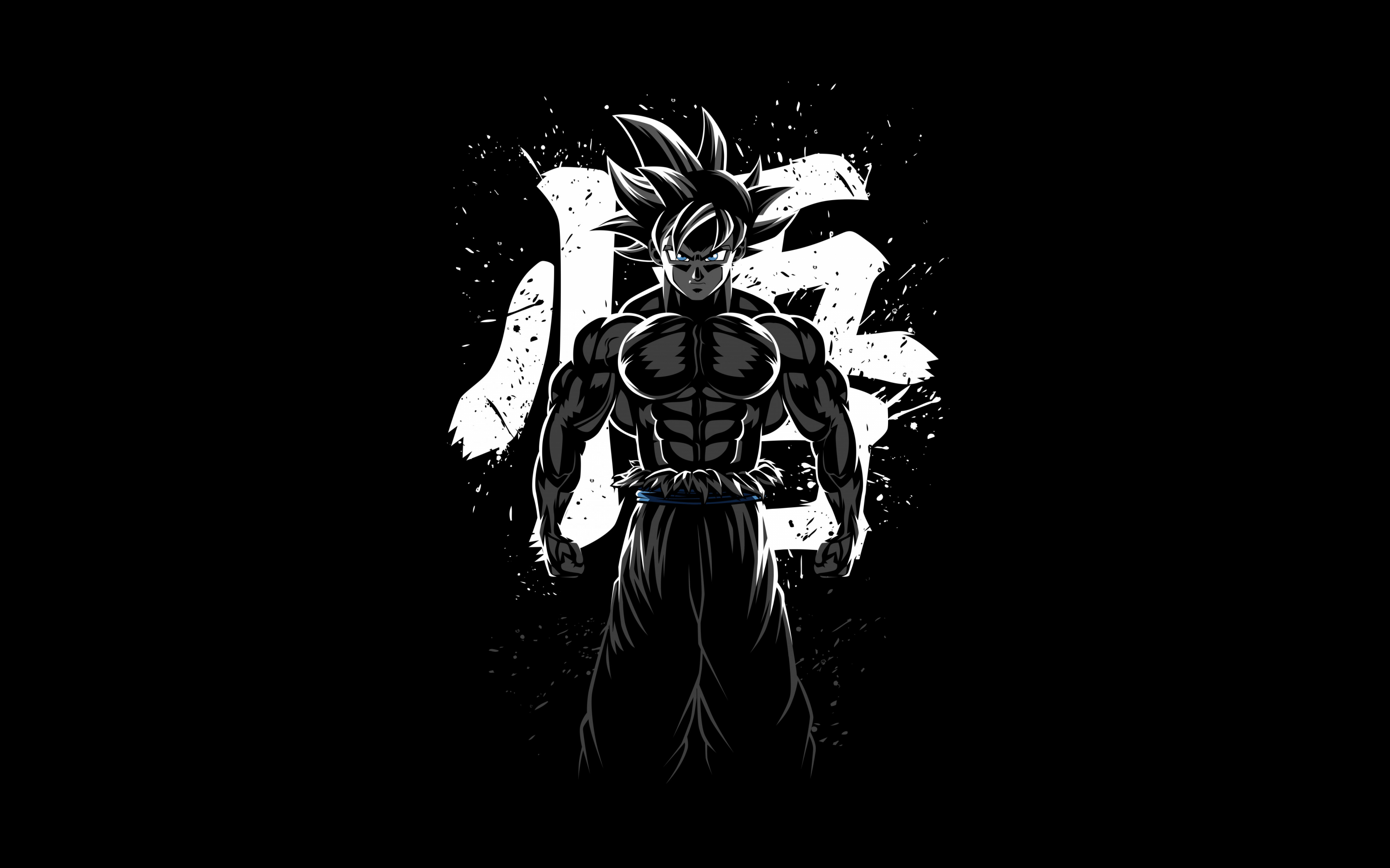 Goku Musculoso Wallpaper 4K, Dragon Ball Z, AMOLED, Minimalist