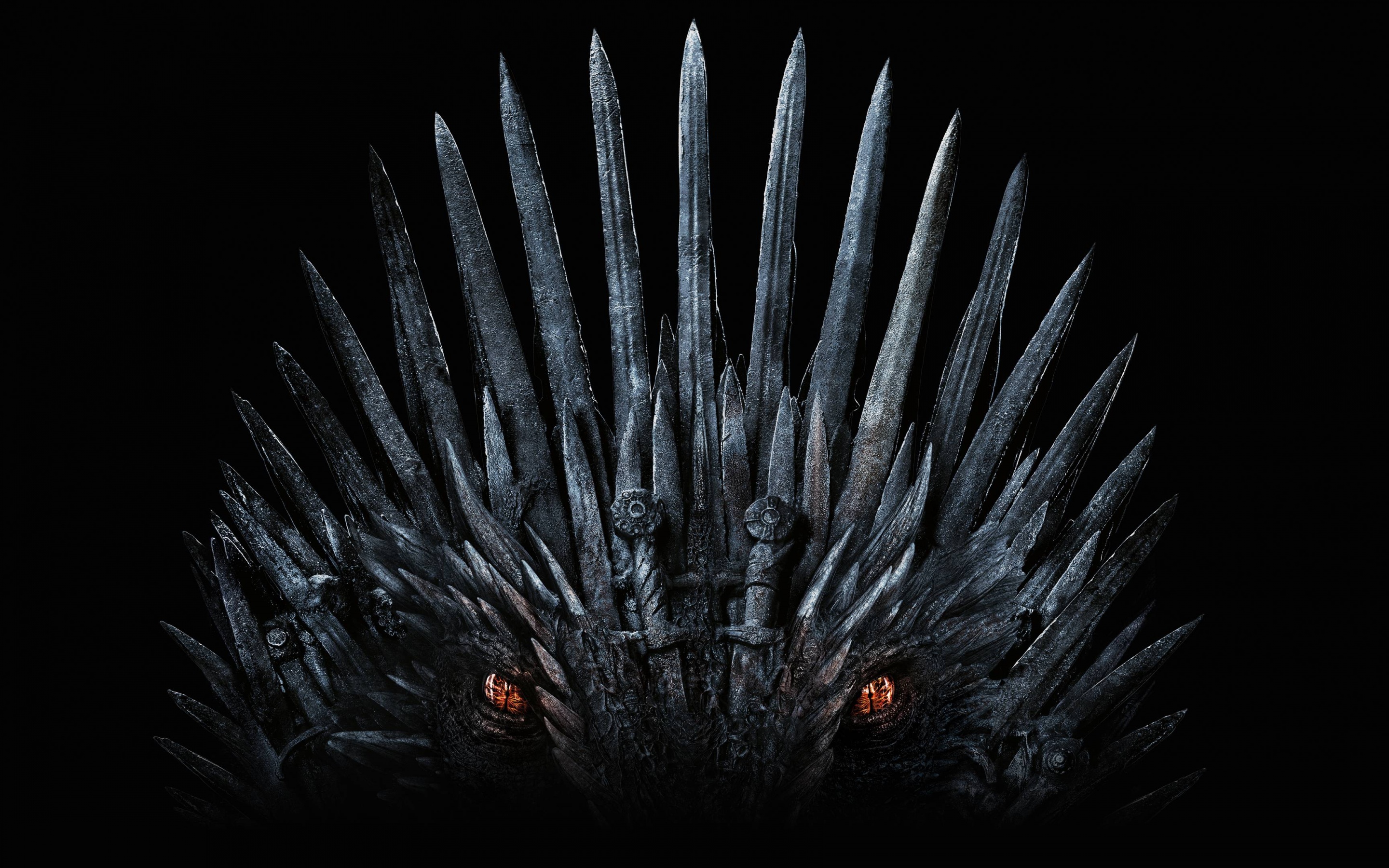 Dragon Wallpaper 4K, Game of Thrones, Black background