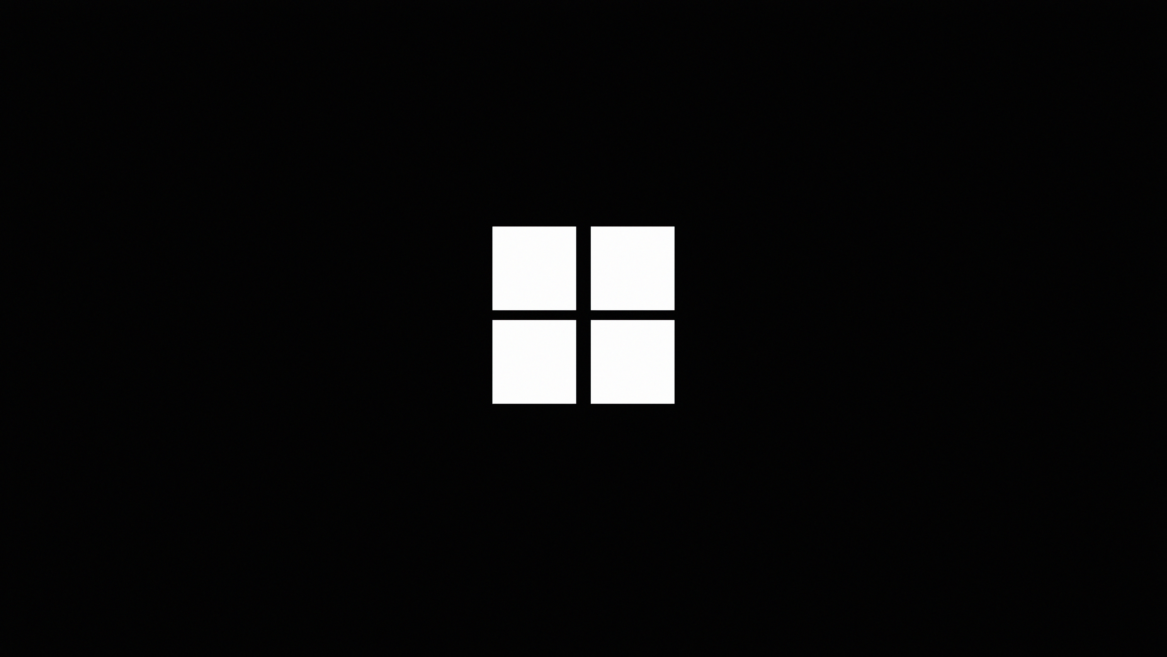 windows, computer, hd, 4k, dark, black, minimalism, minimalist, logo Gallery HD Wallpaper