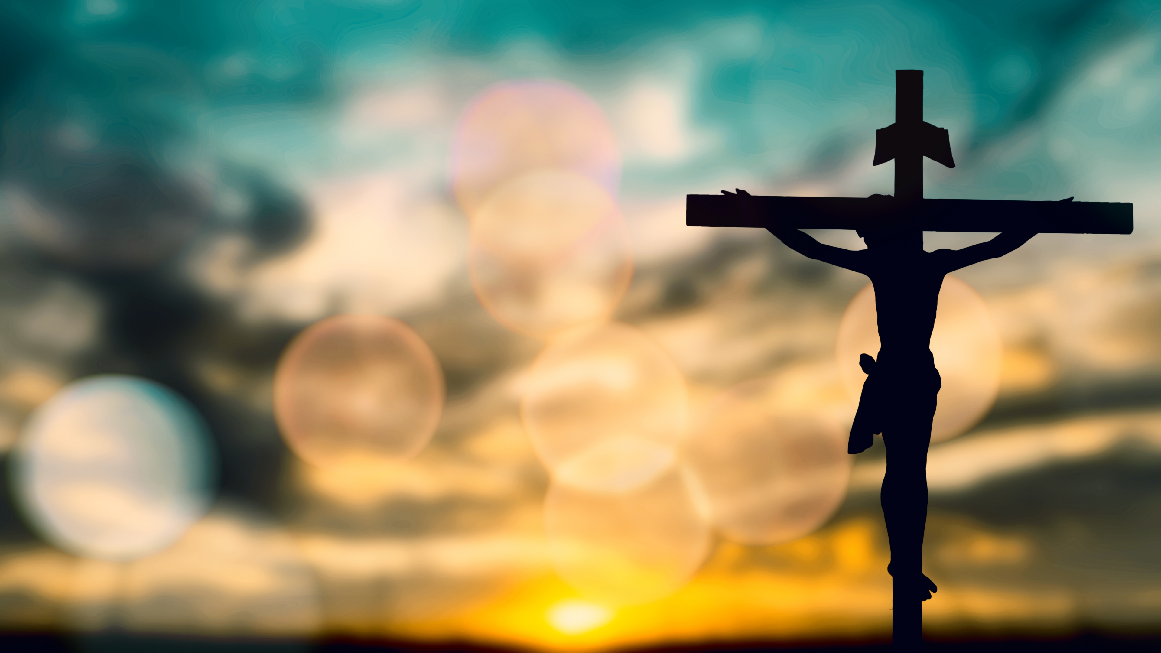 Jesus Cross Wallpaper 4K, Silhouette