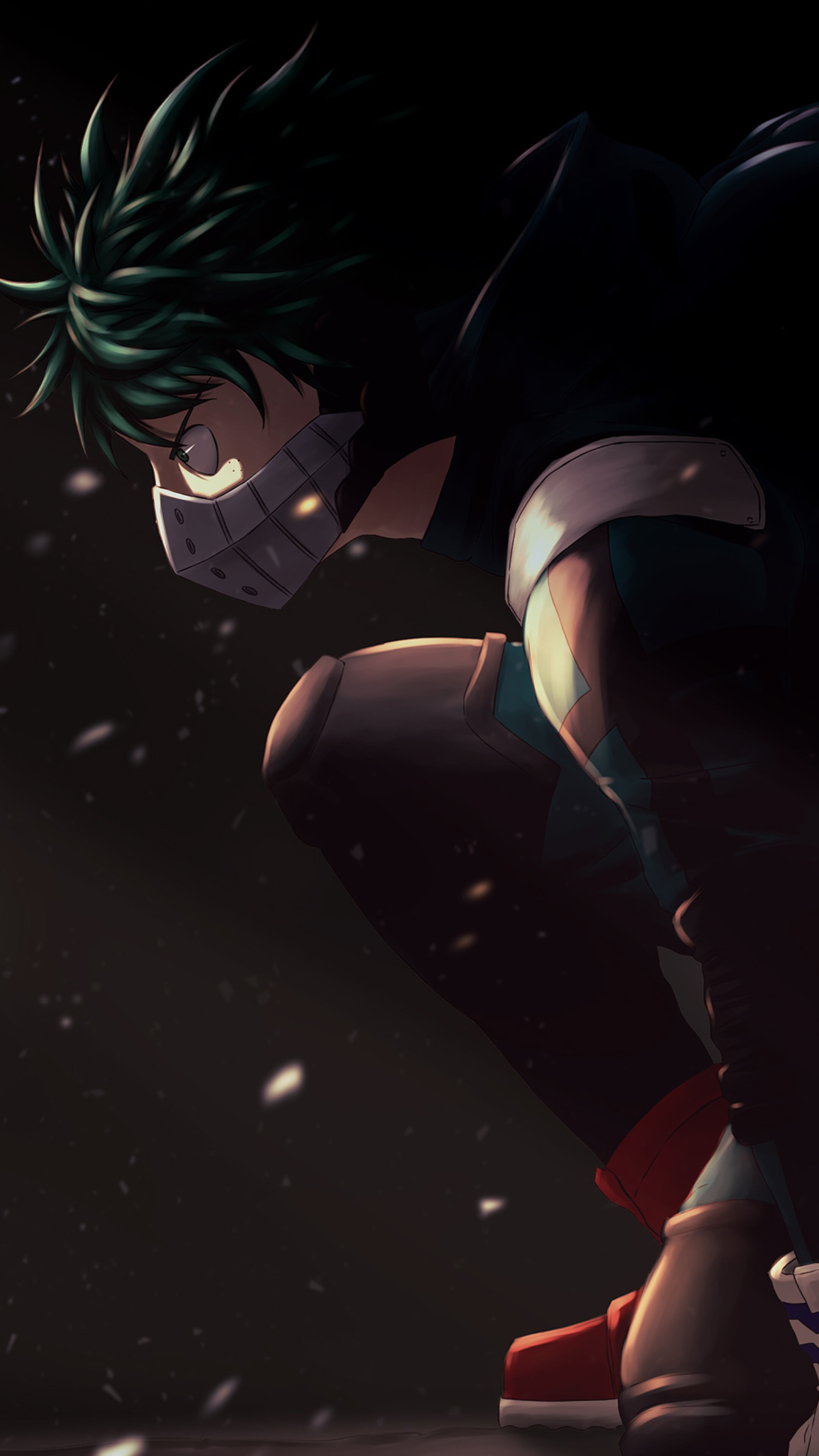 Izuku Midoriya, Mask, My Hero Academia, 4k Phone HD Wallpaper