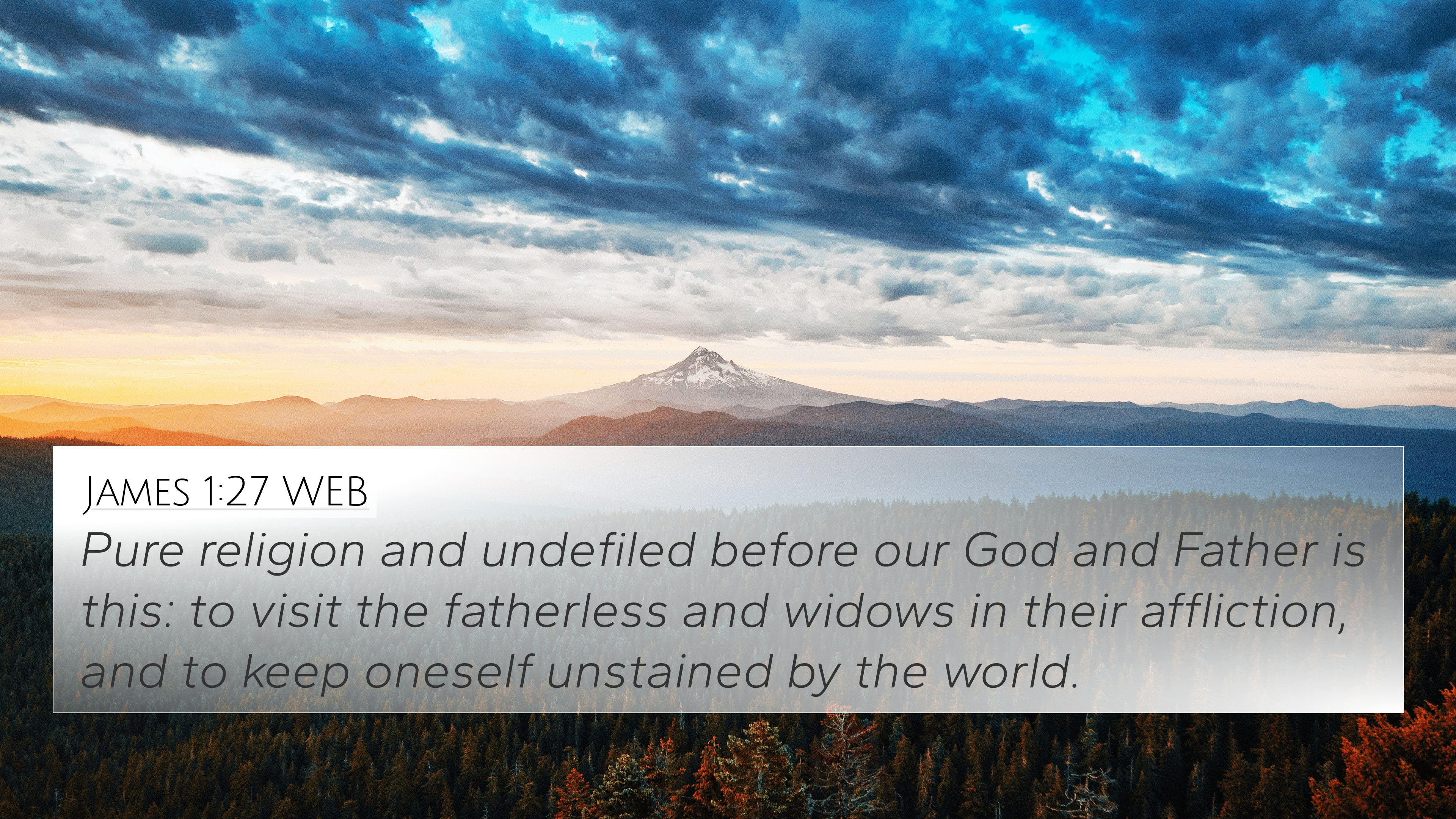 James 1:27 WEB 4K Wallpaper religion and undefiled before our God and