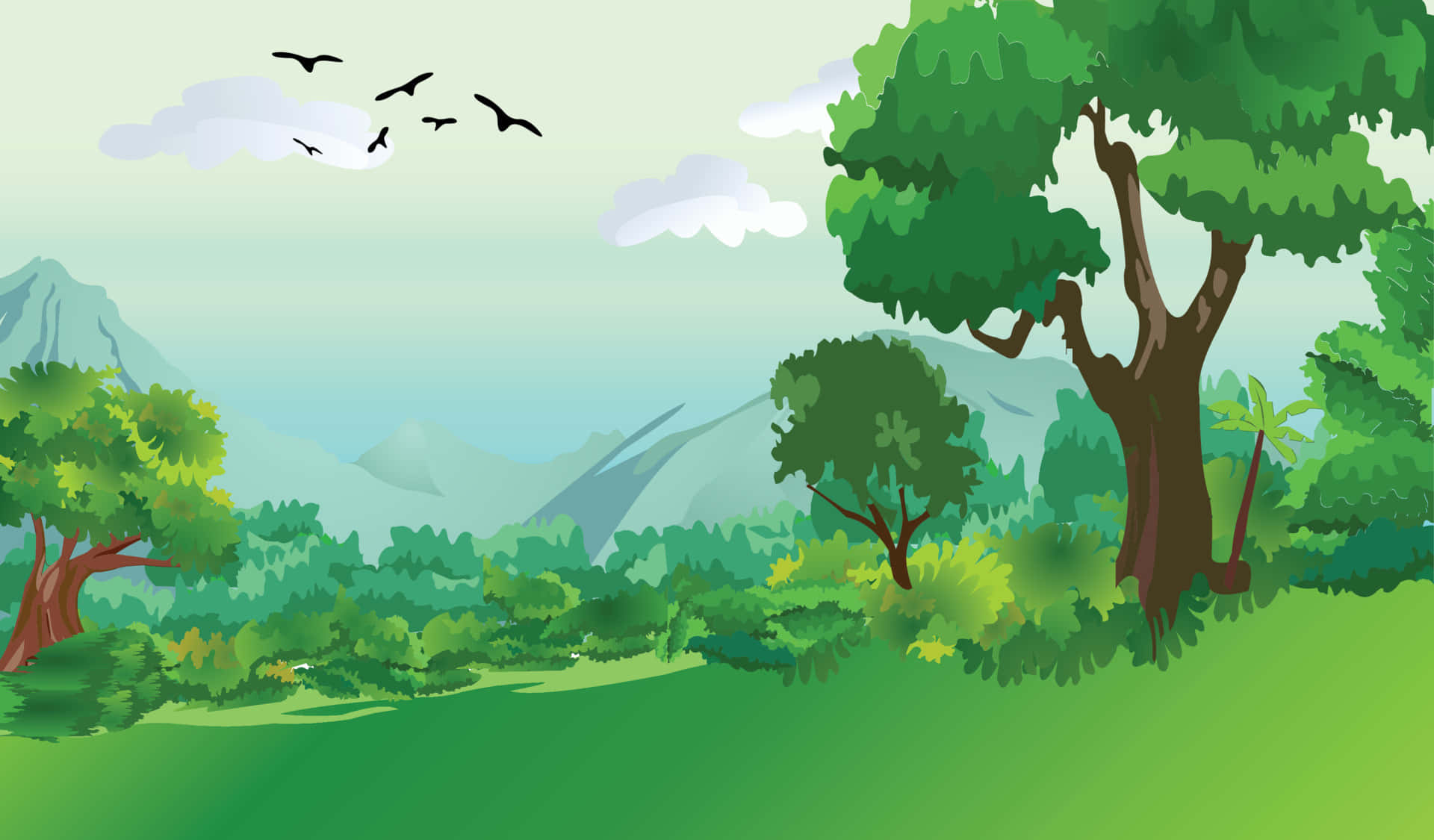 Cartoon Forest Background