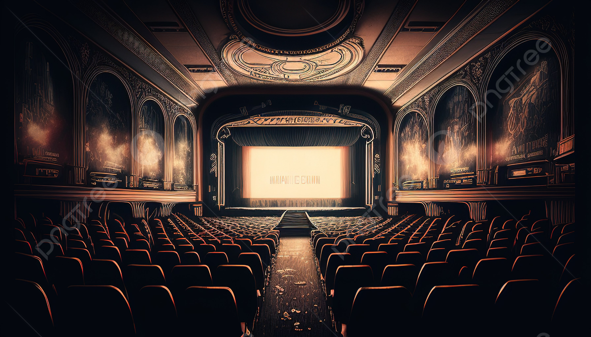 An Empty Theater With An Old Screen Background, Movie Theater Picture Background Image And Wallpaper for Free Download